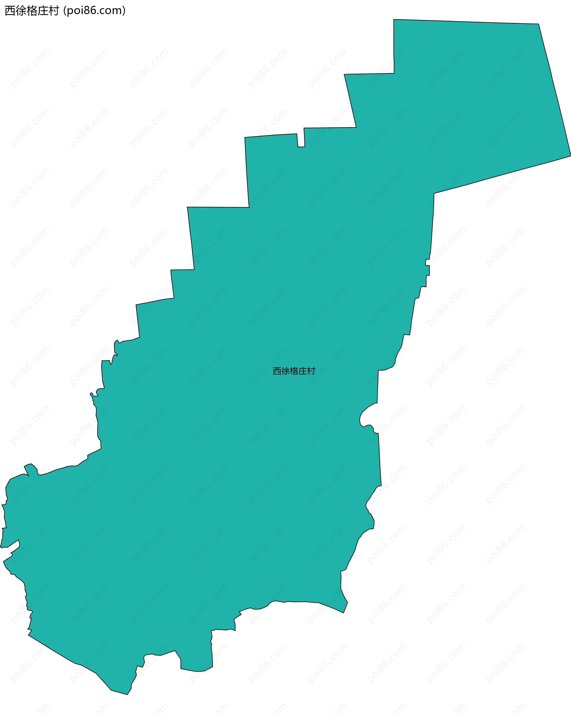 西徐格庄村边界地图