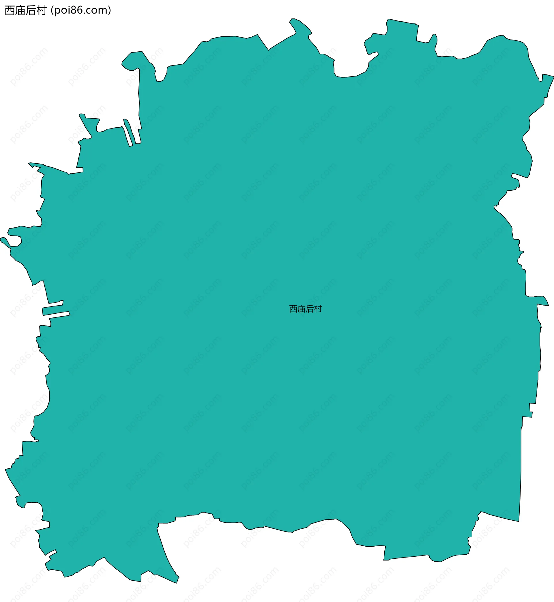 西庙后村边界地图