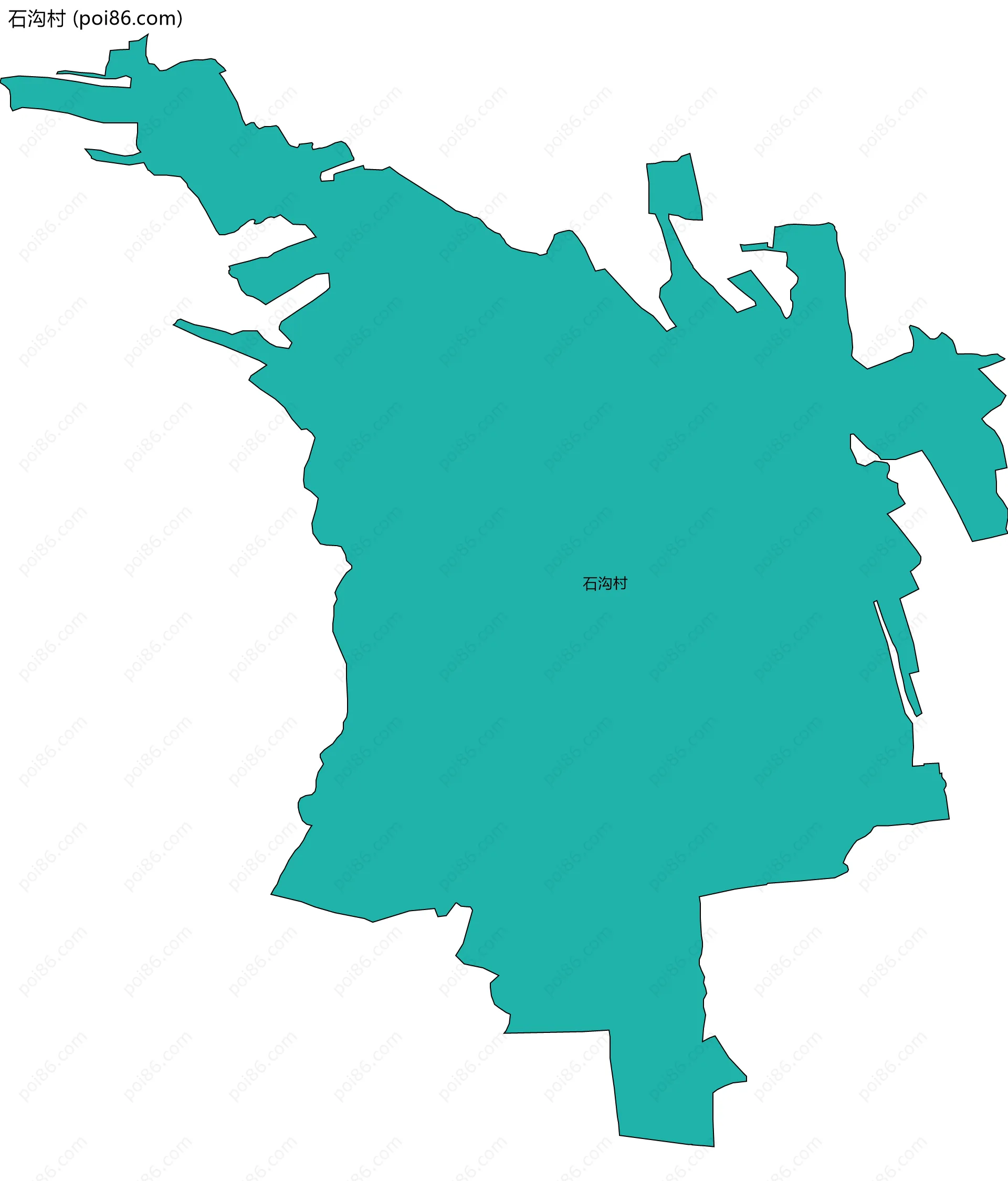 石沟村边界地图