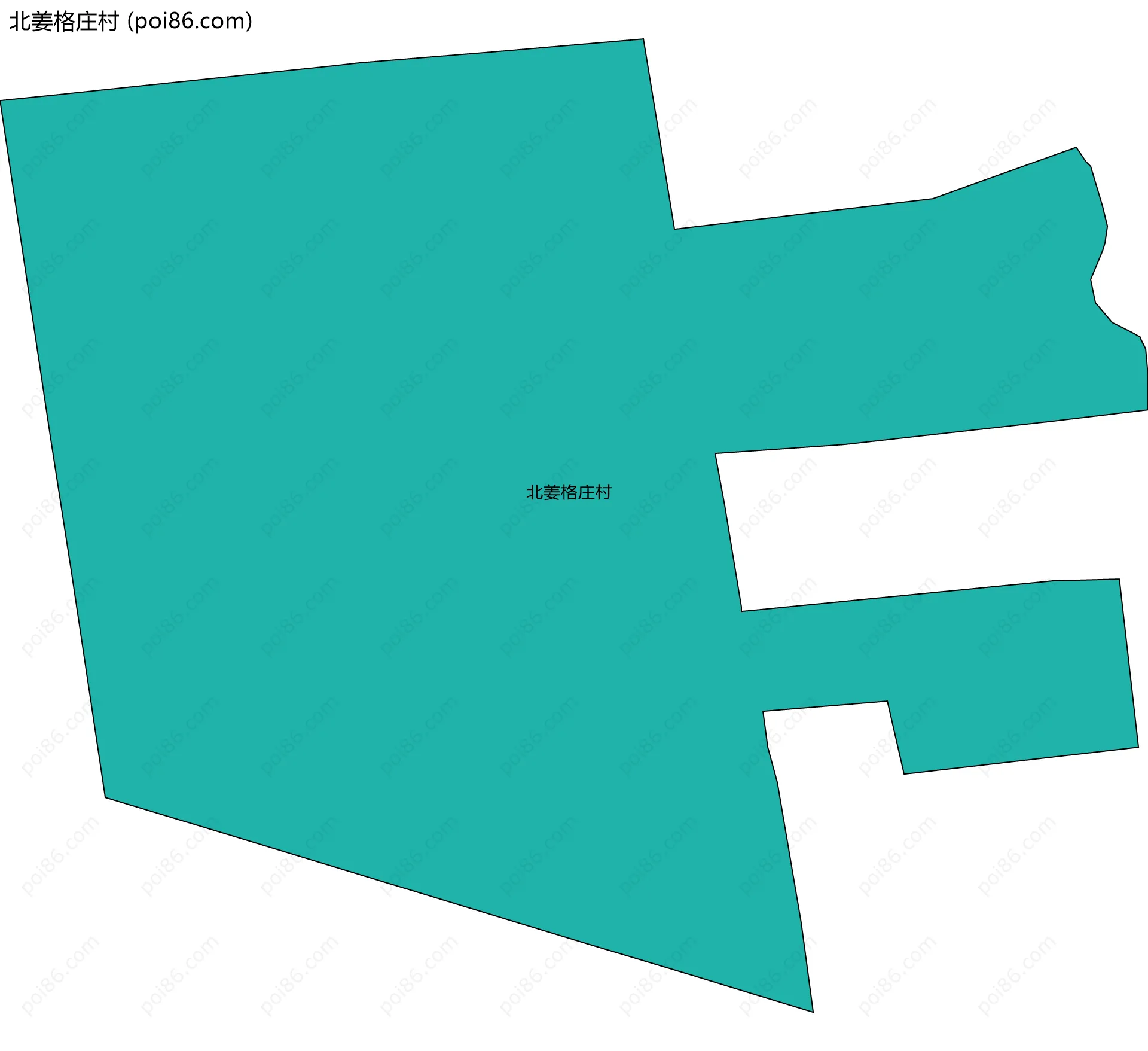 北姜格庄村边界地图