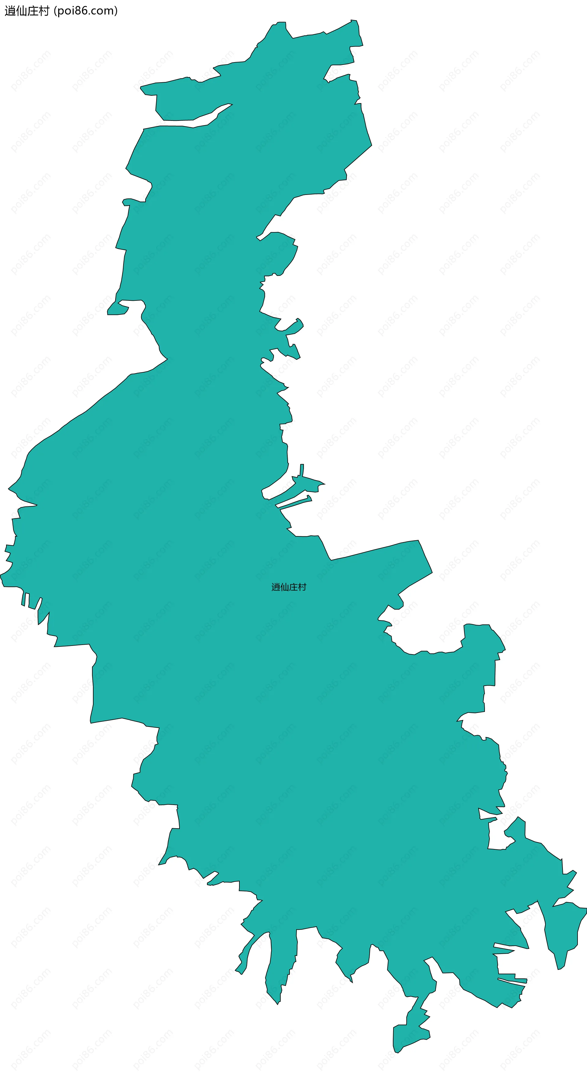 逍仙庄村边界地图