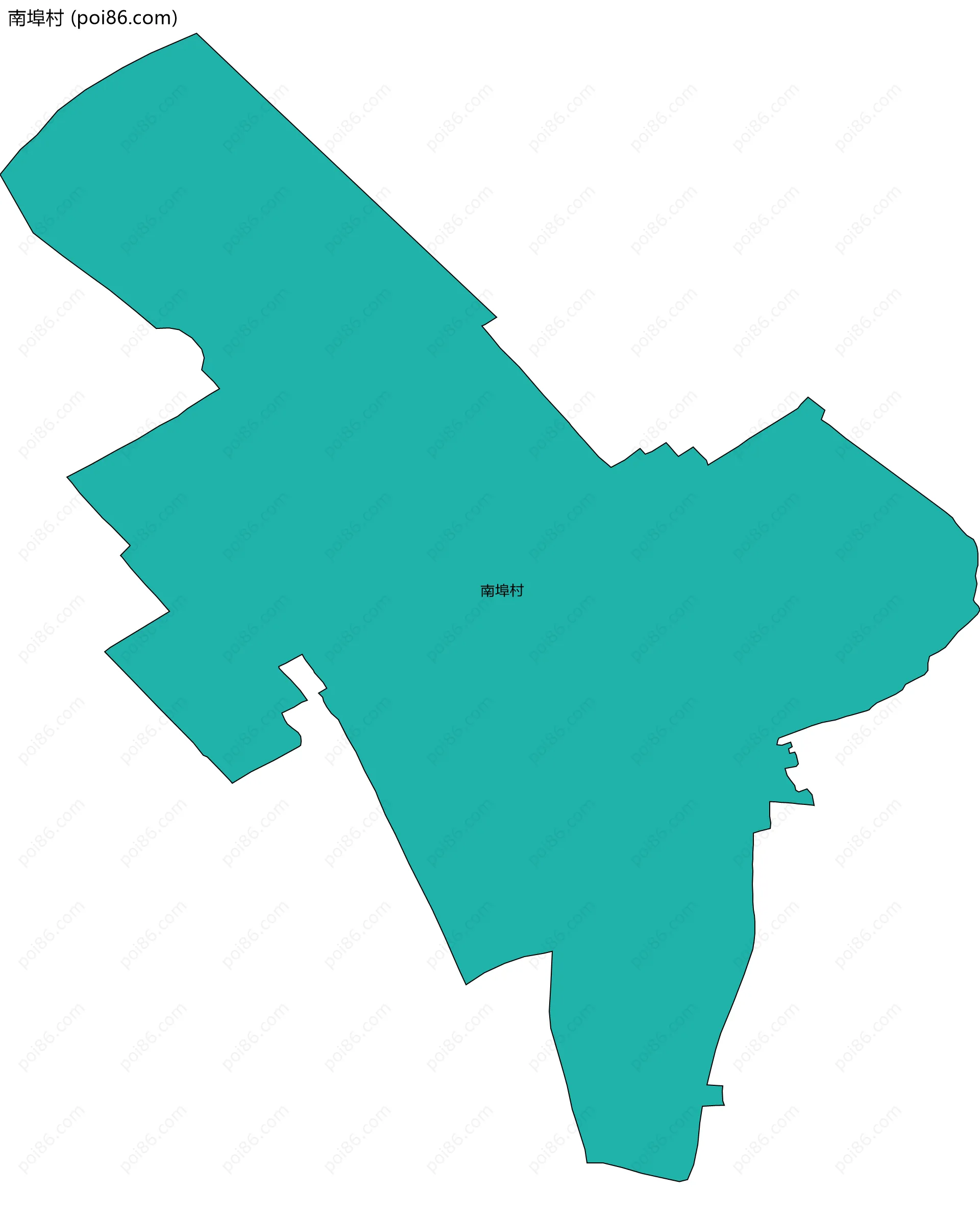 南埠村边界地图