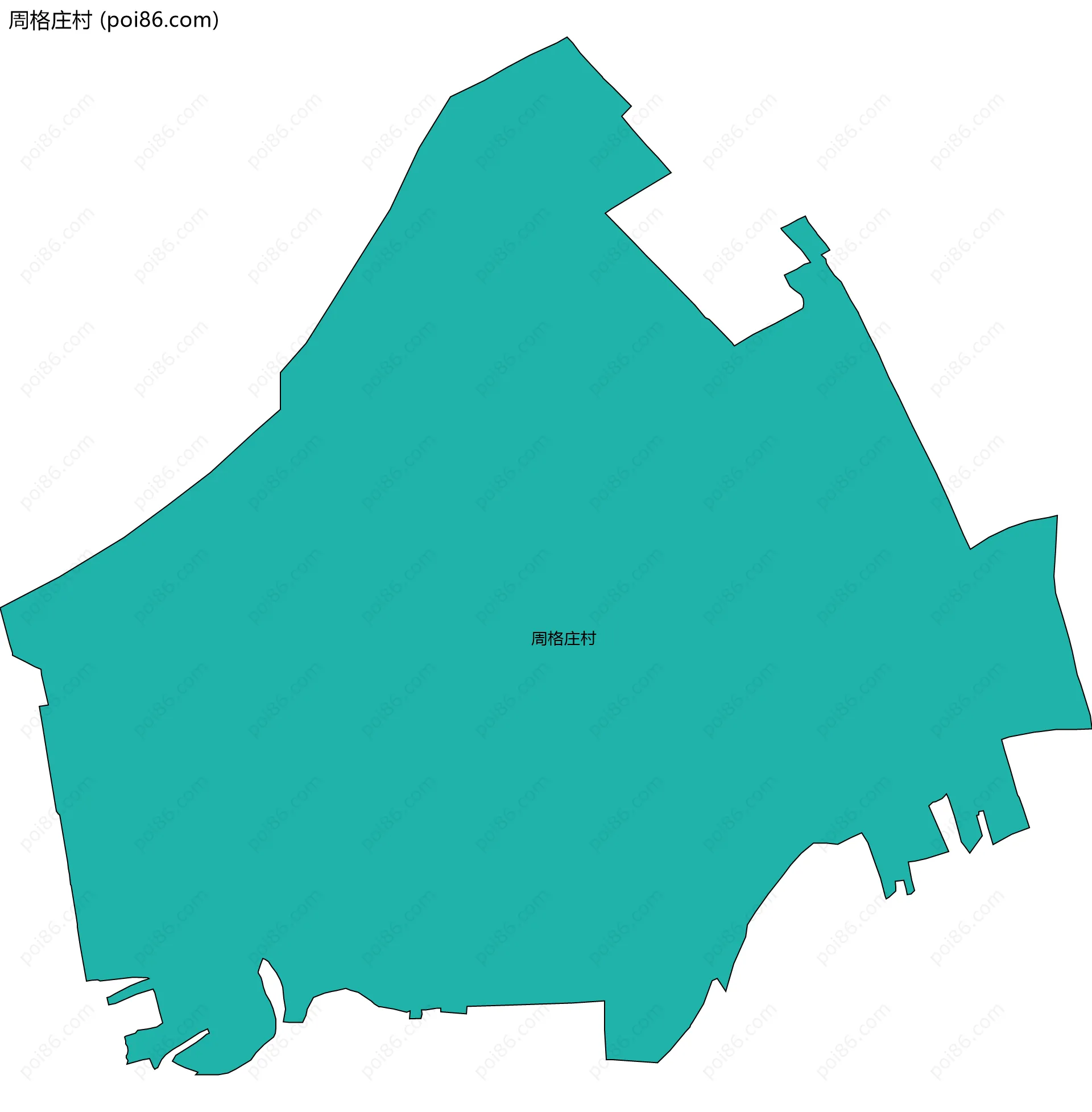 周格庄村边界地图