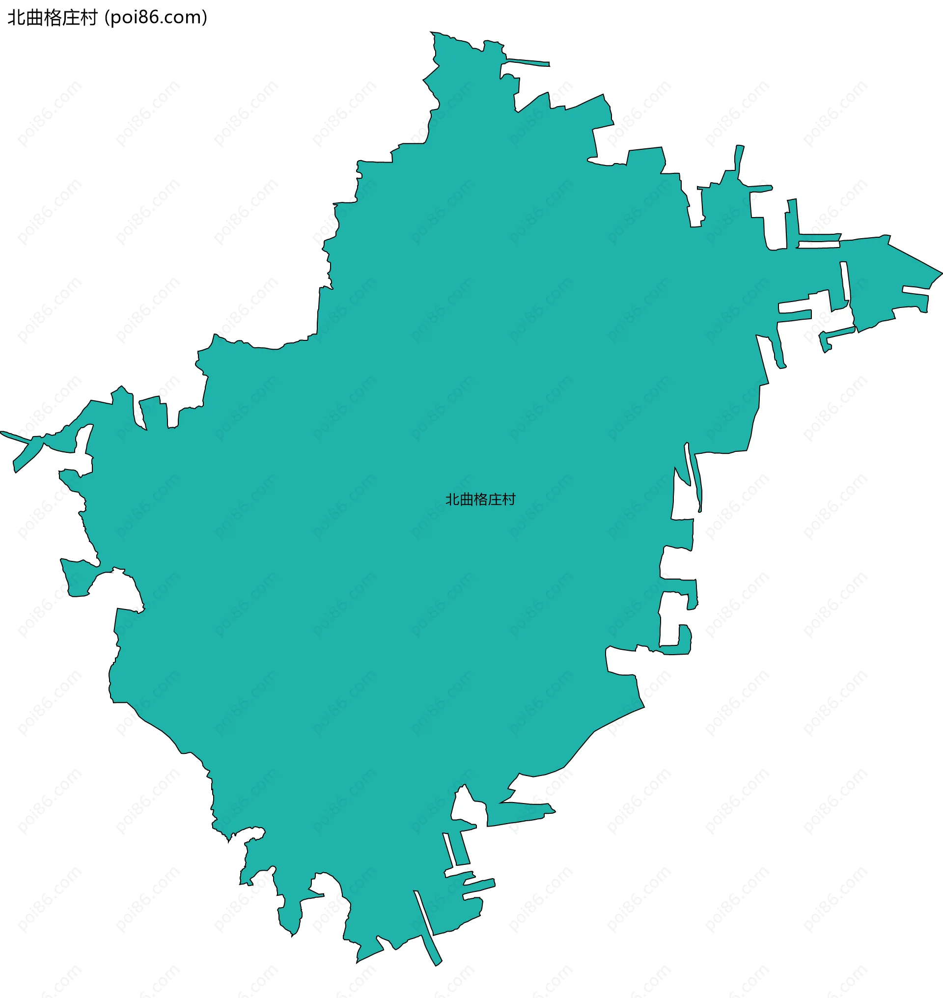 北曲格庄村边界地图