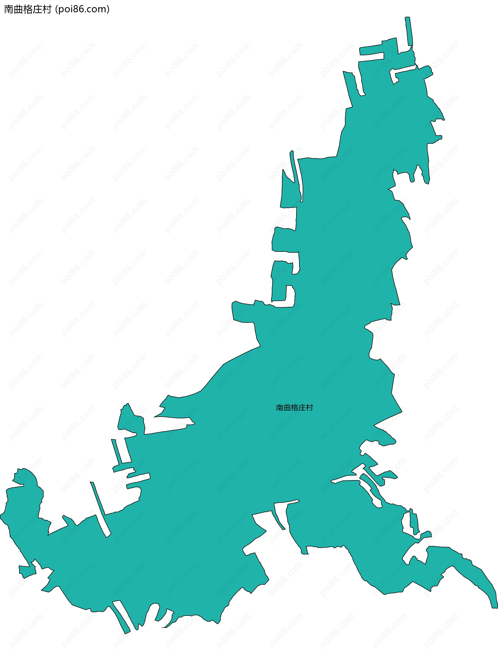 南曲格庄村边界地图