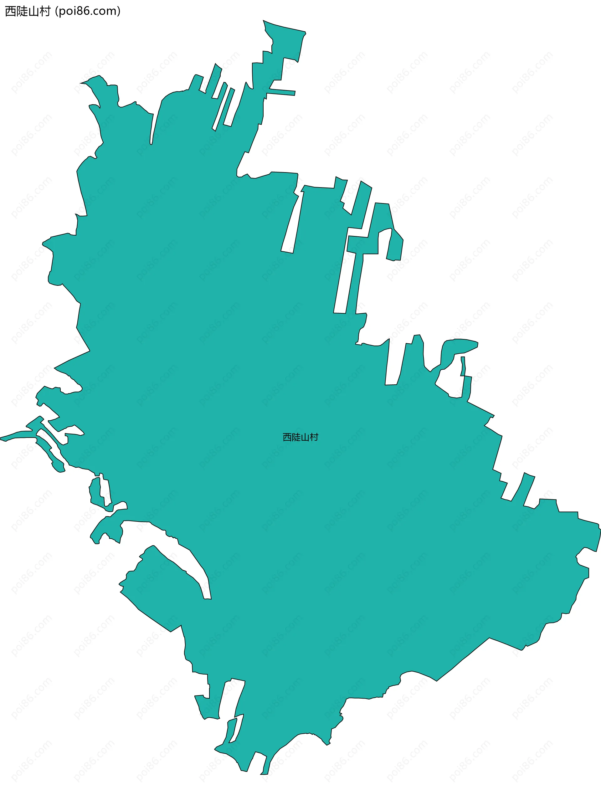 西陡山村边界地图