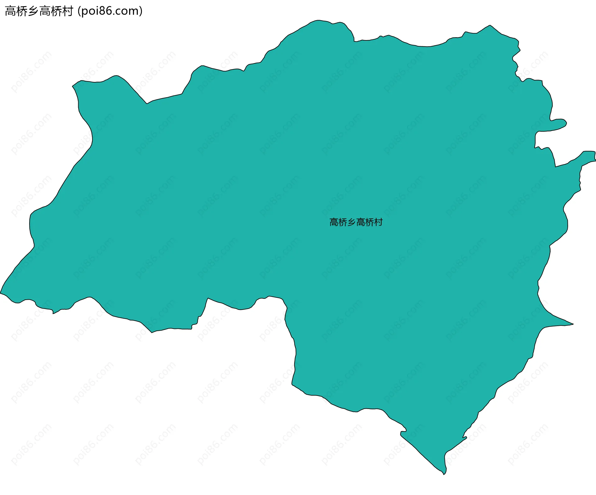 高桥乡高桥村边界地图