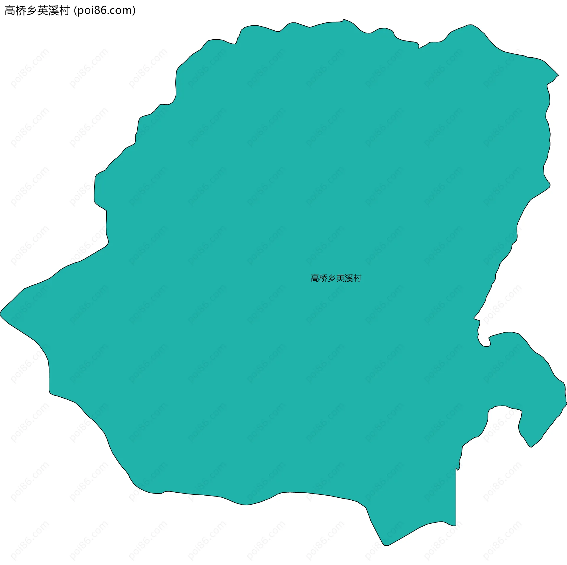 高桥乡英溪村边界地图