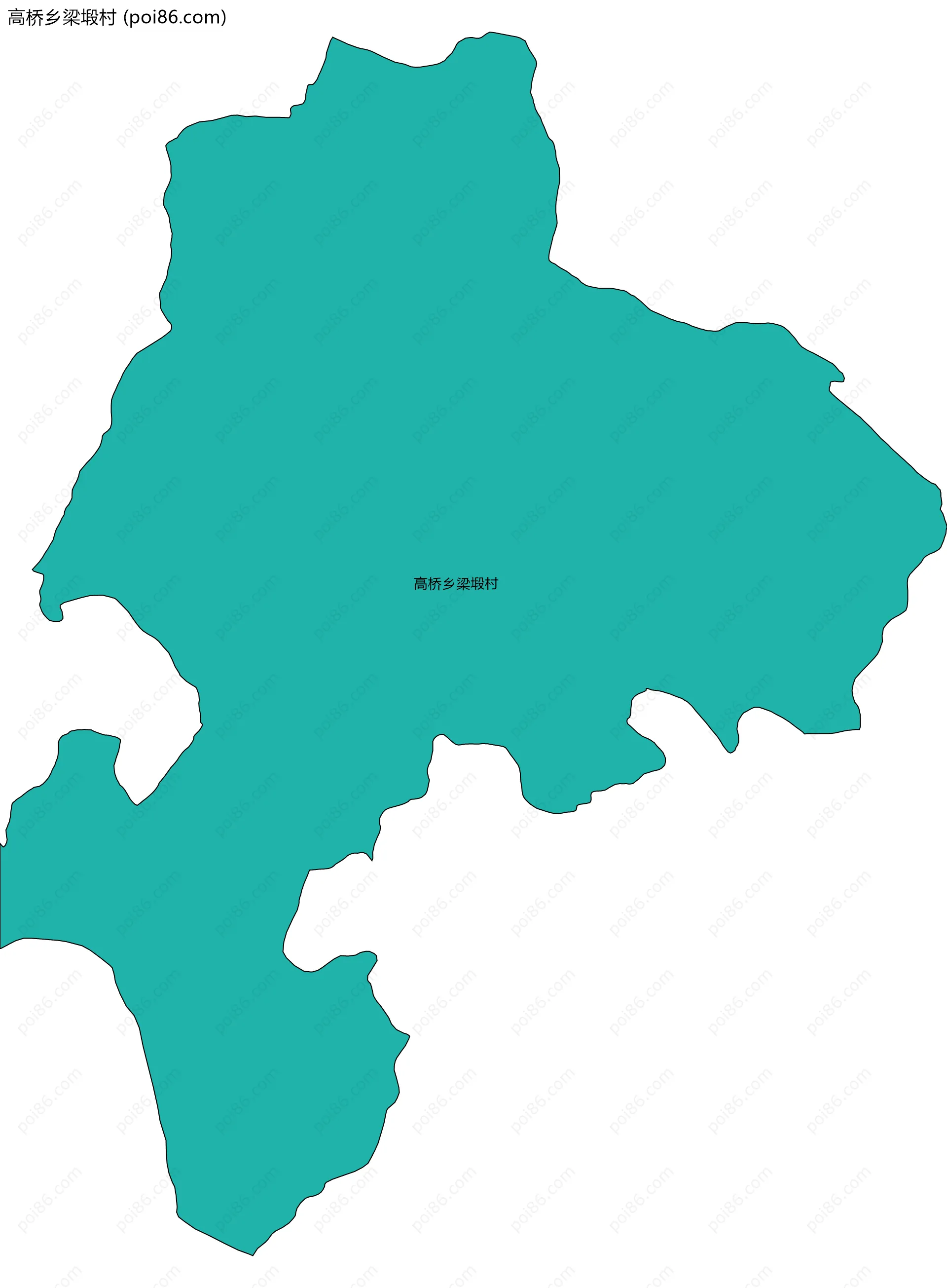 高桥乡梁塅村边界地图