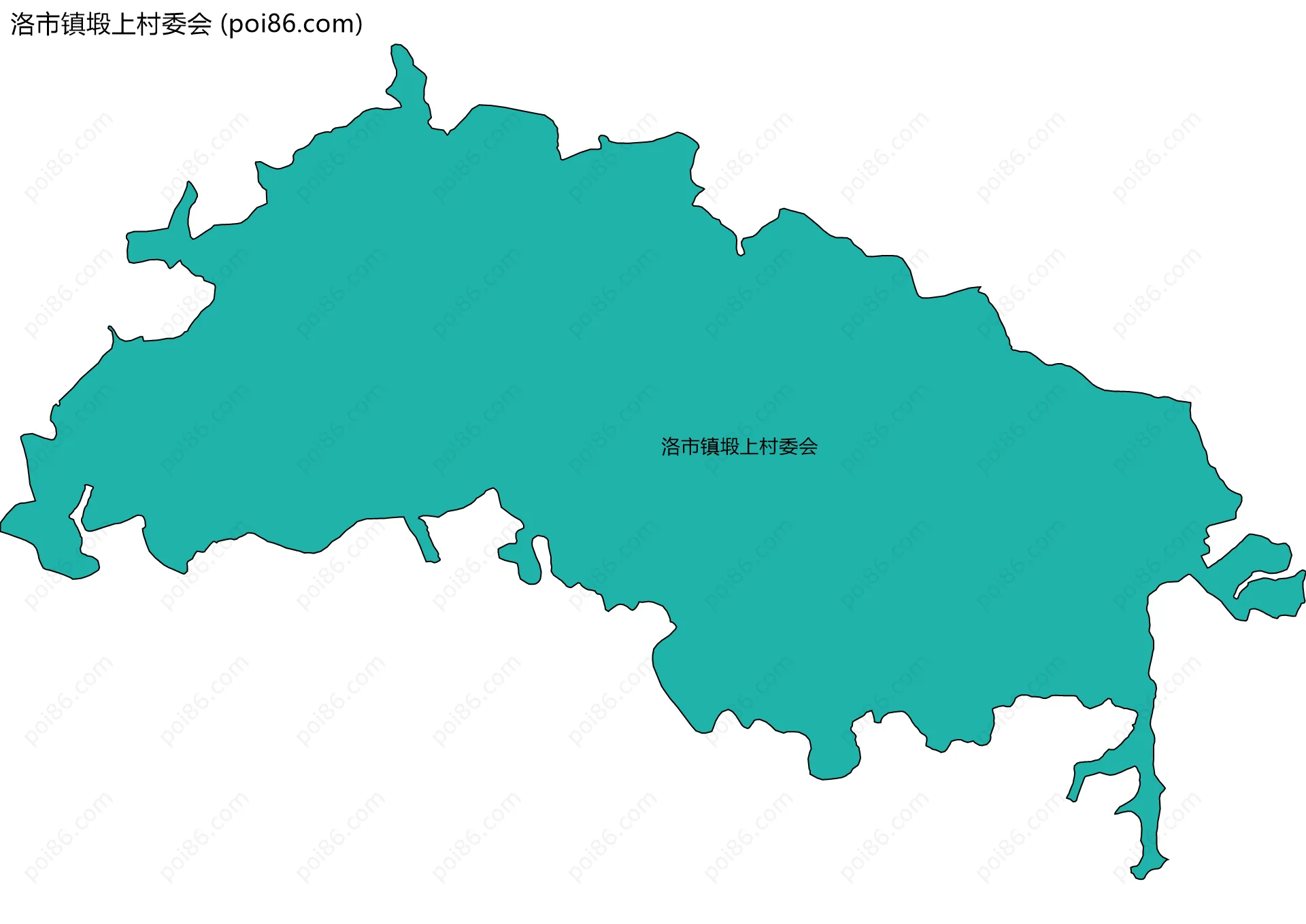 洛市镇塅上村委会边界地图