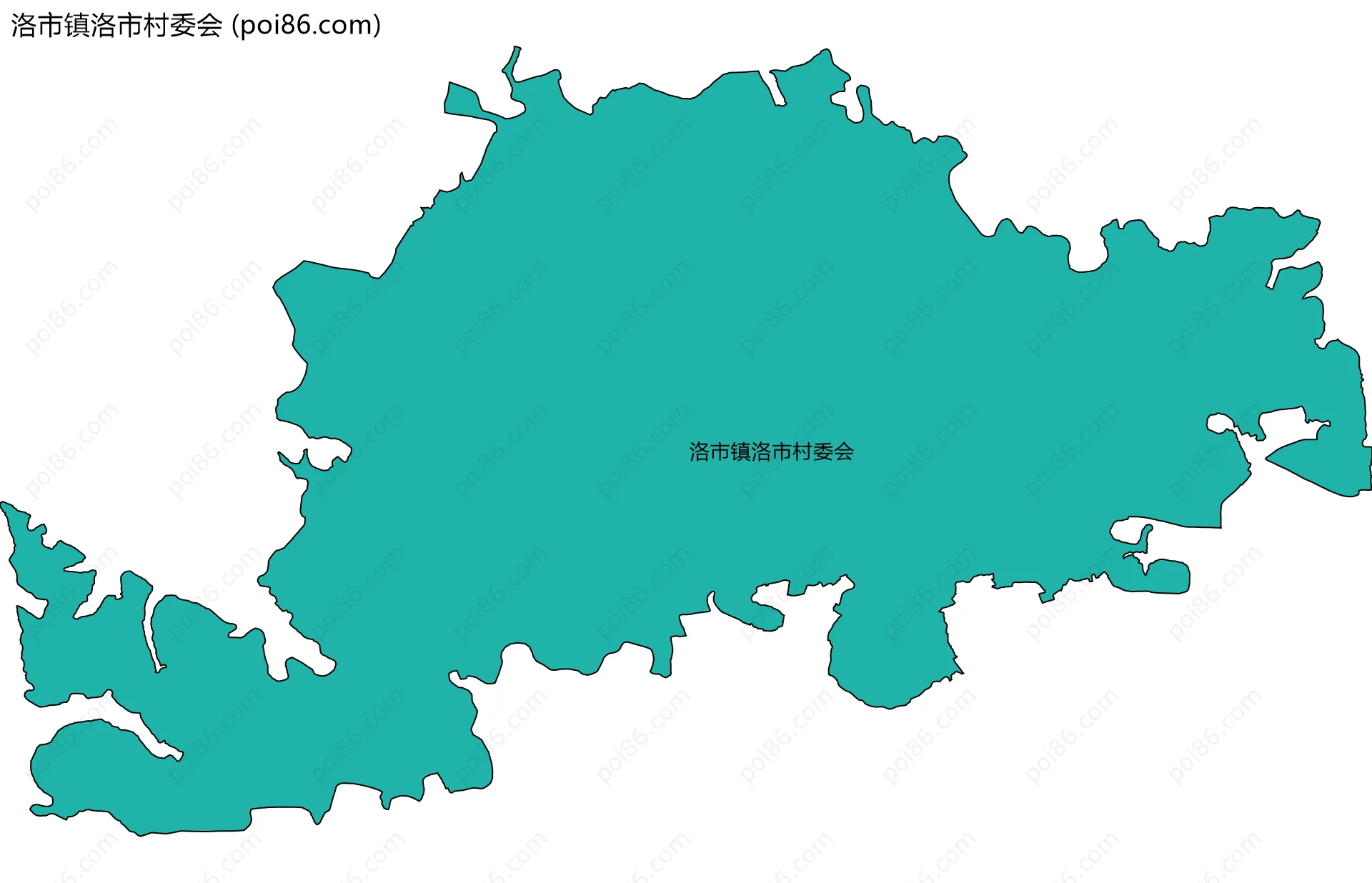 洛市镇洛市村委会边界地图