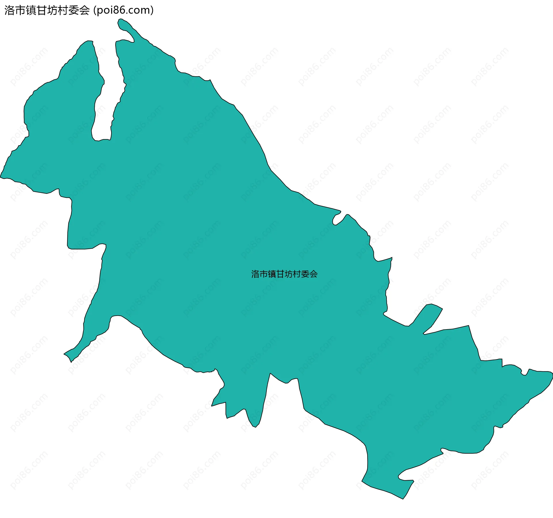 洛市镇甘坊村委会边界地图