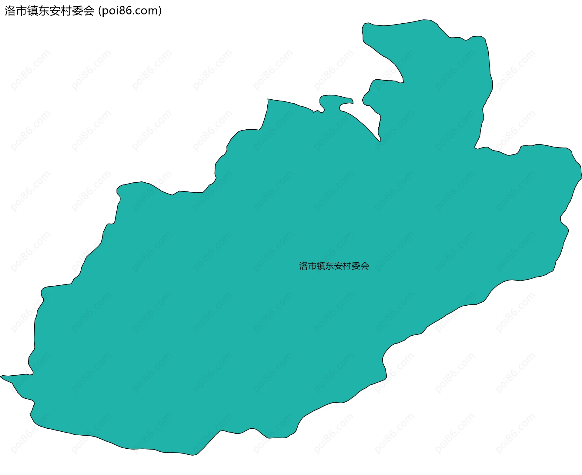 洛市镇东安村委会边界地图