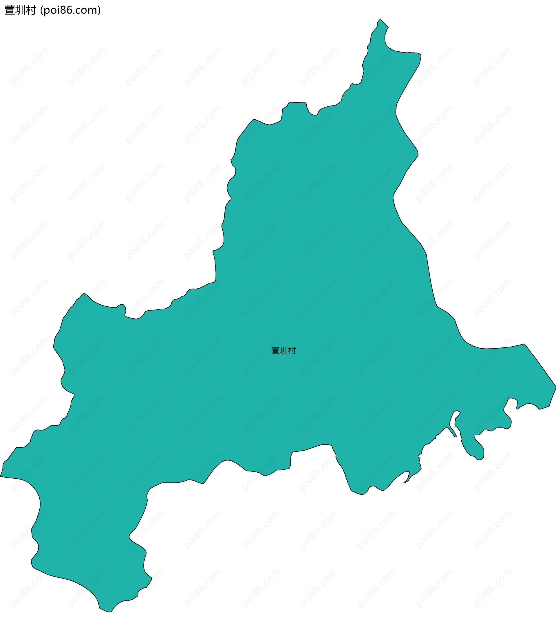萱圳村边界地图