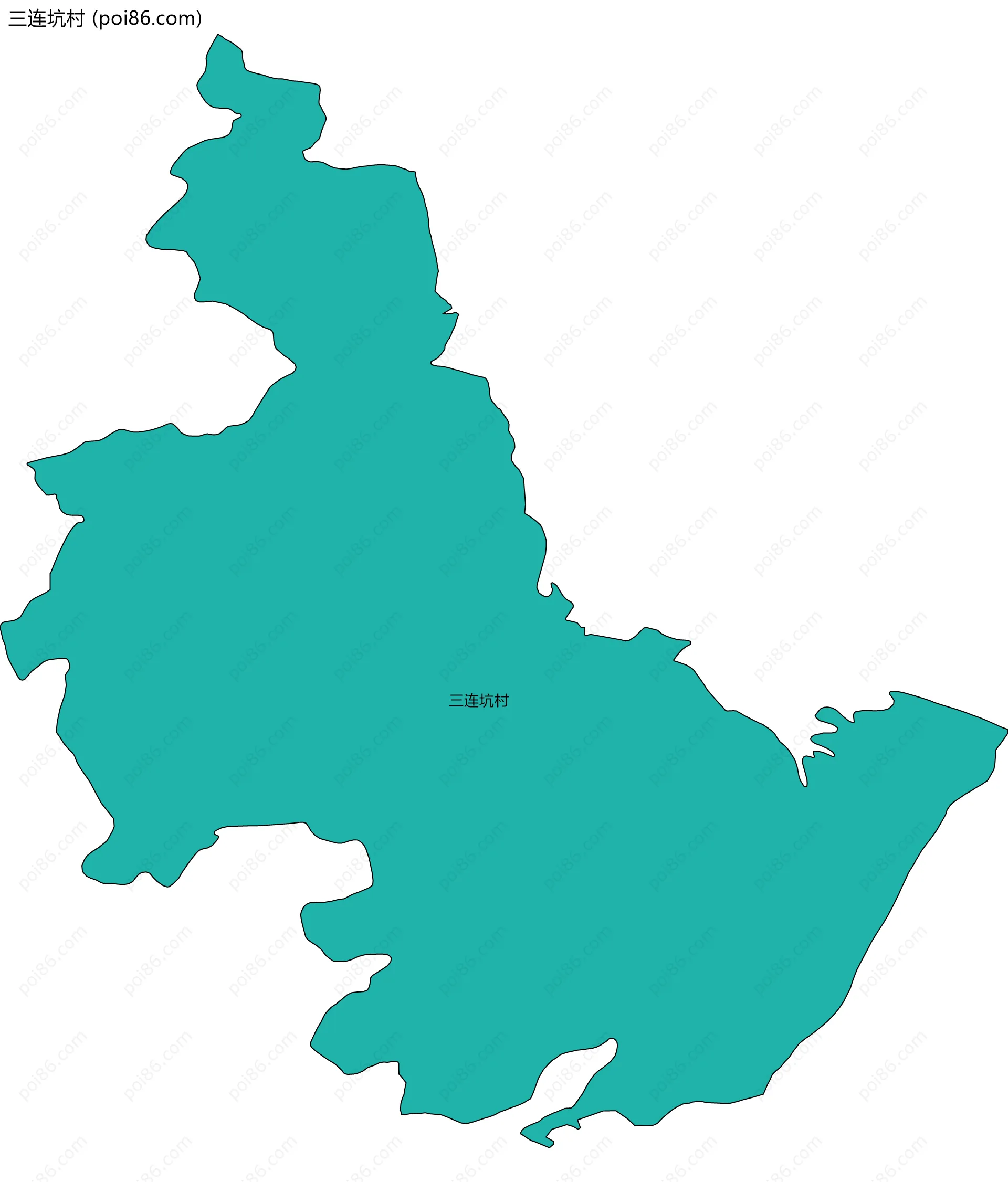 三连坑村边界地图