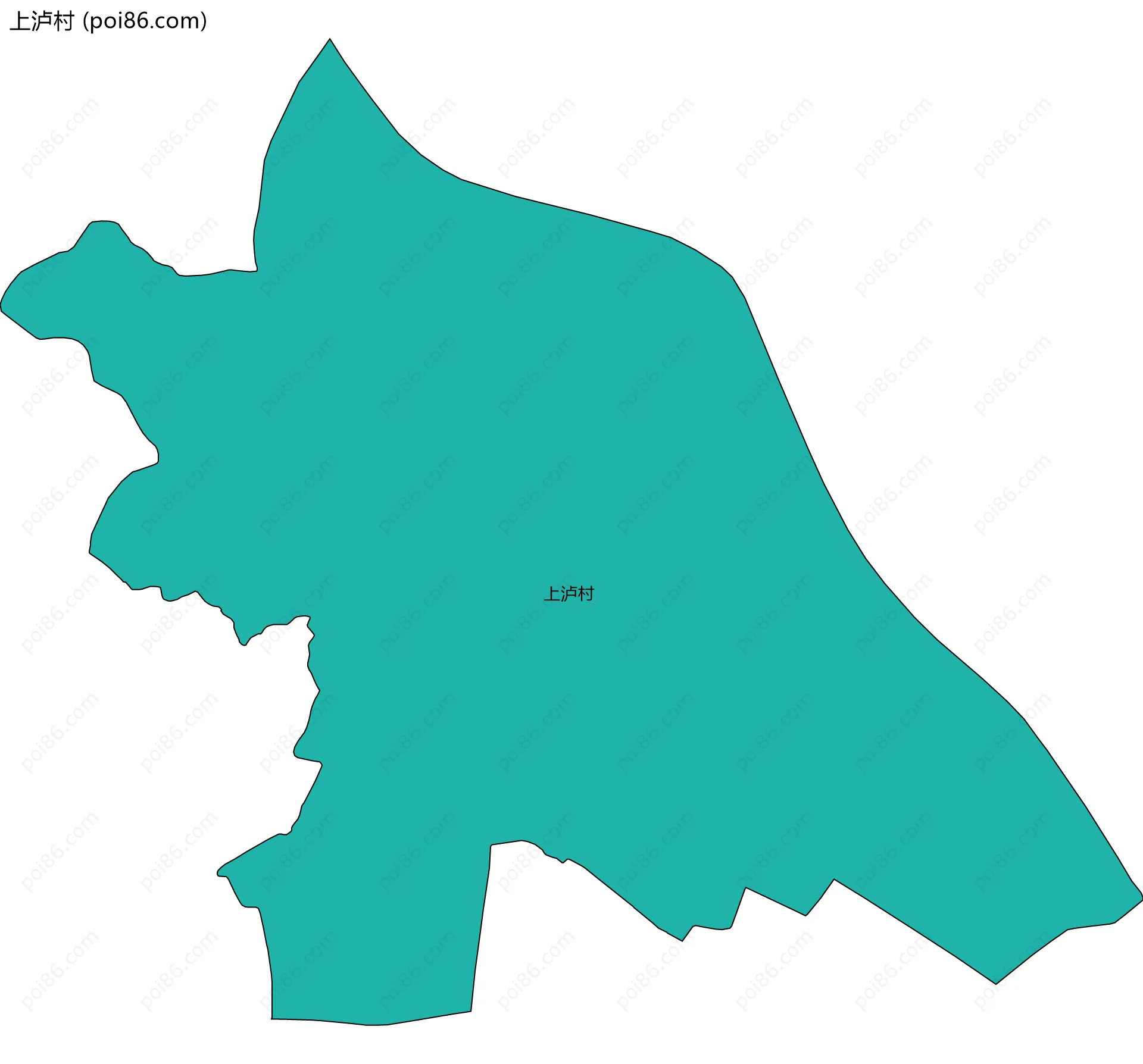 上泸村边界地图