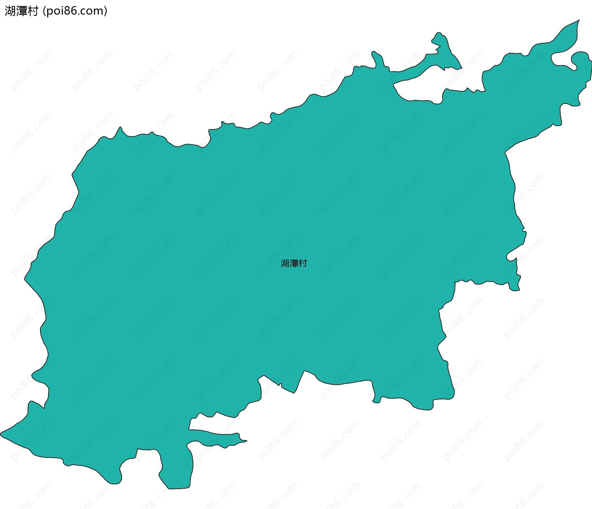 湖潭村边界地图