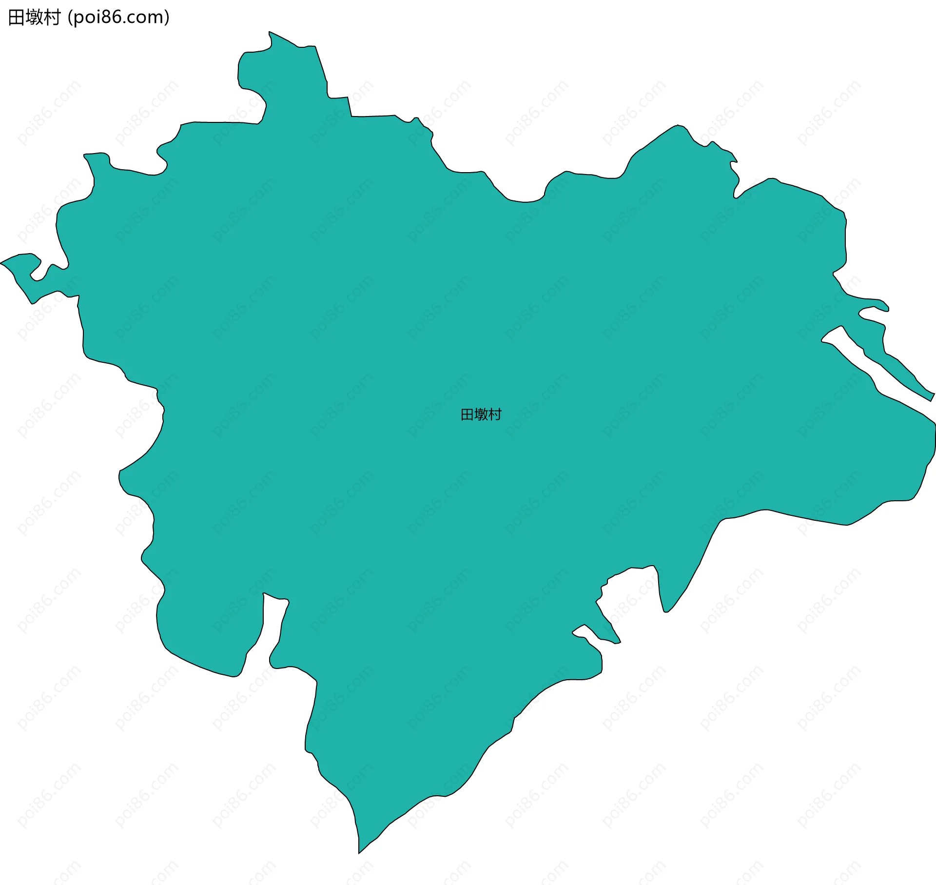 田墩村边界地图