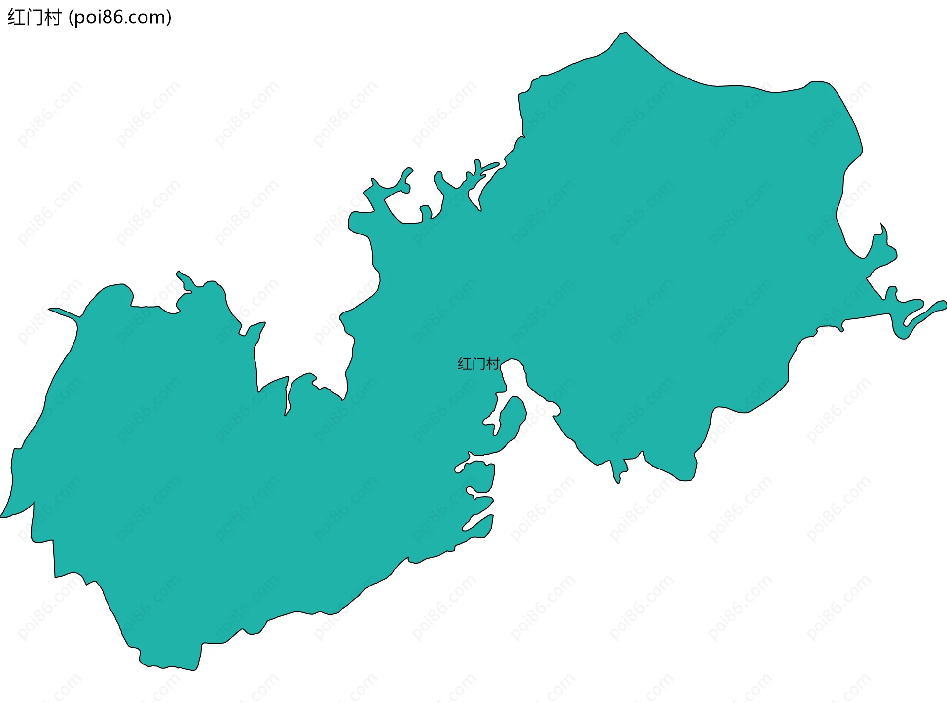 红门村边界地图