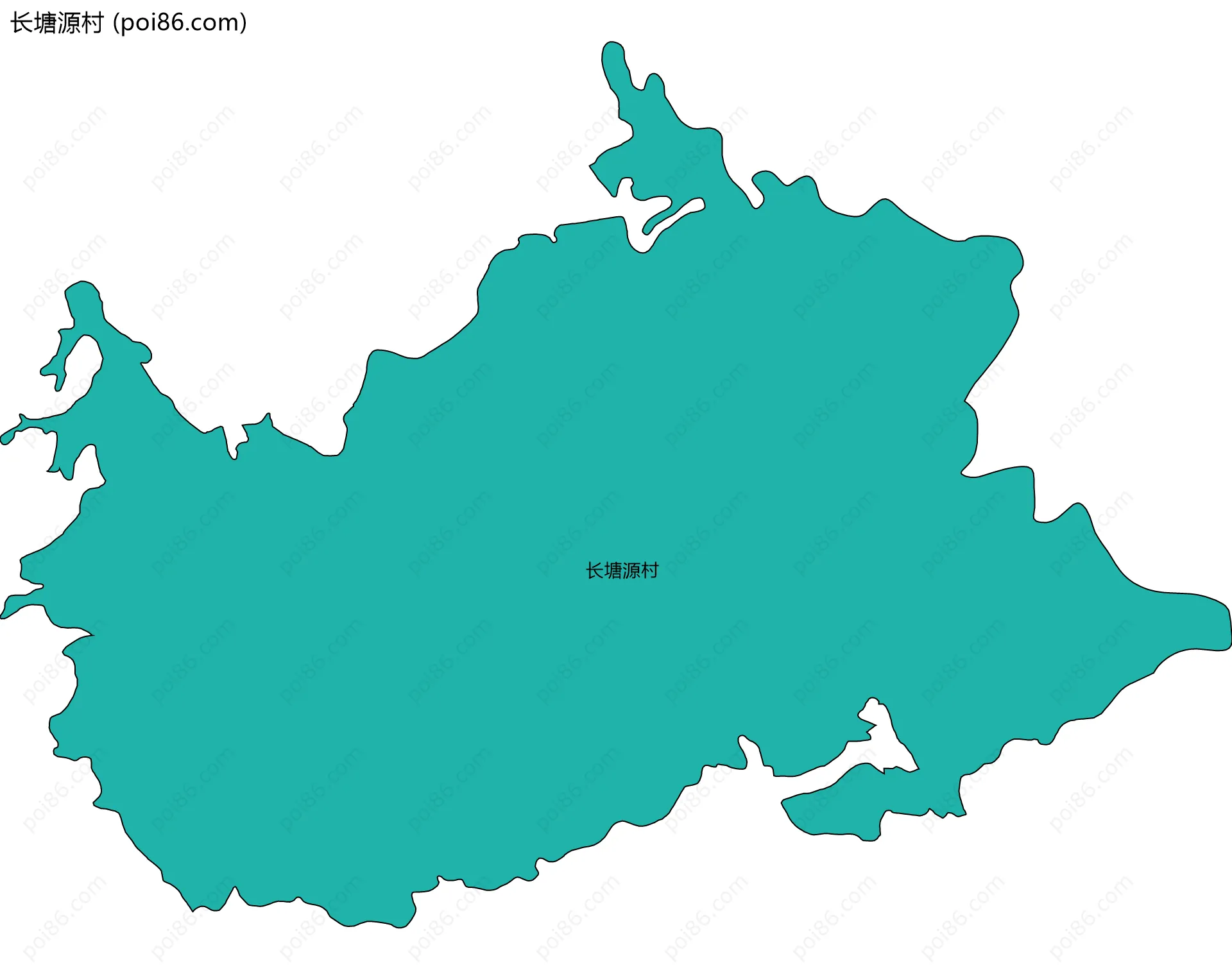 长塘源村边界地图