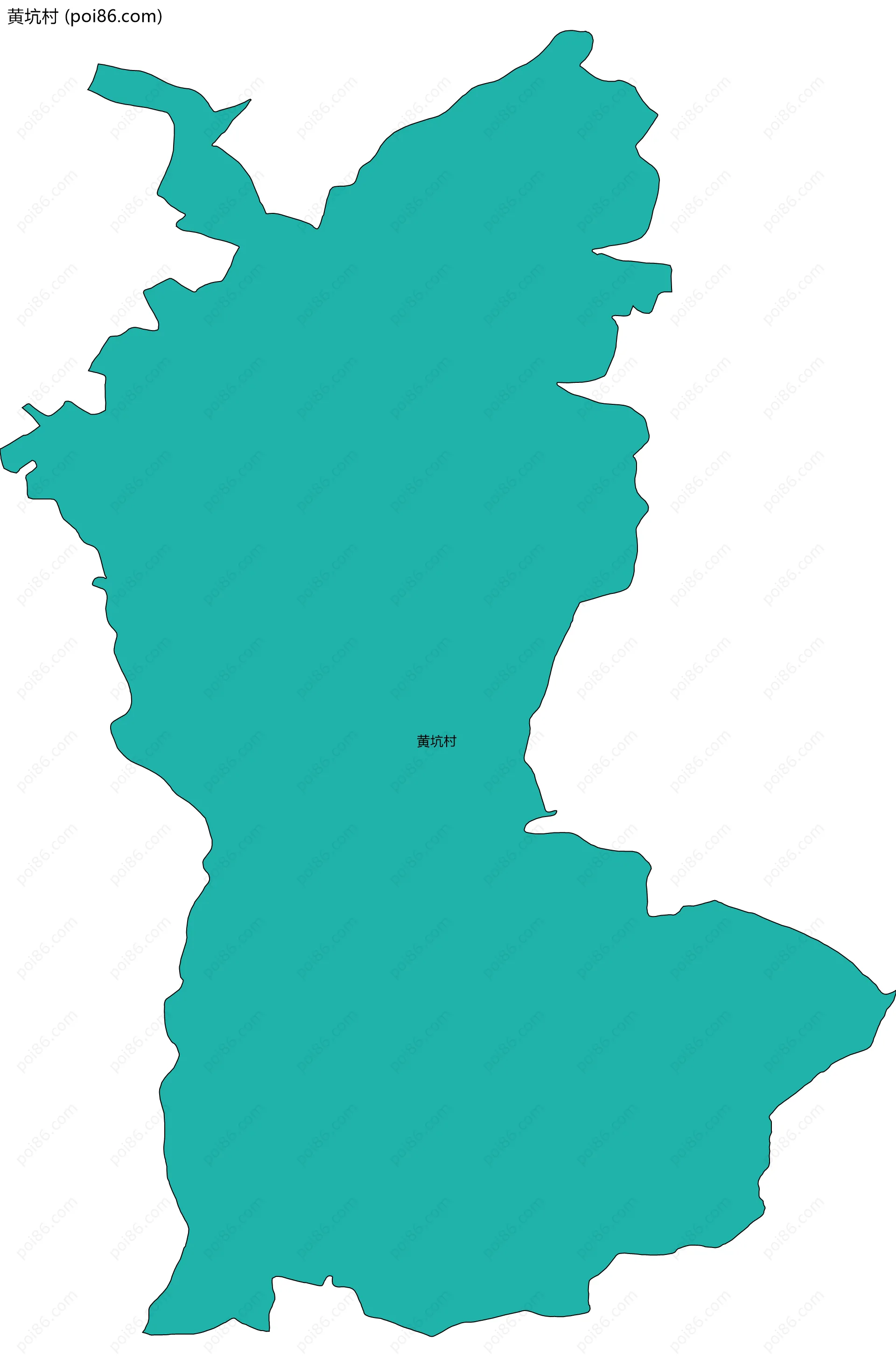 黄坑村边界地图