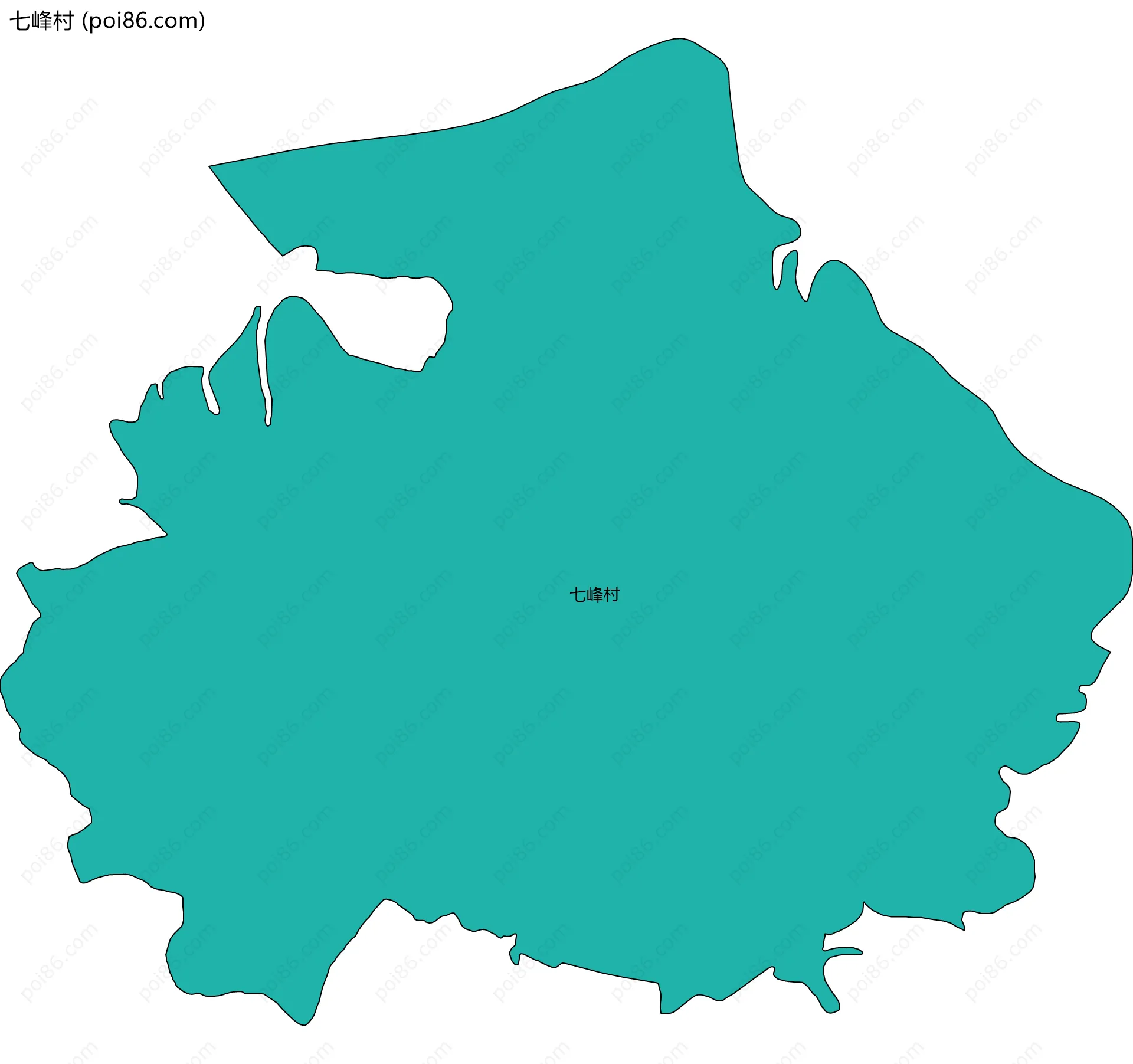 七峰村边界地图