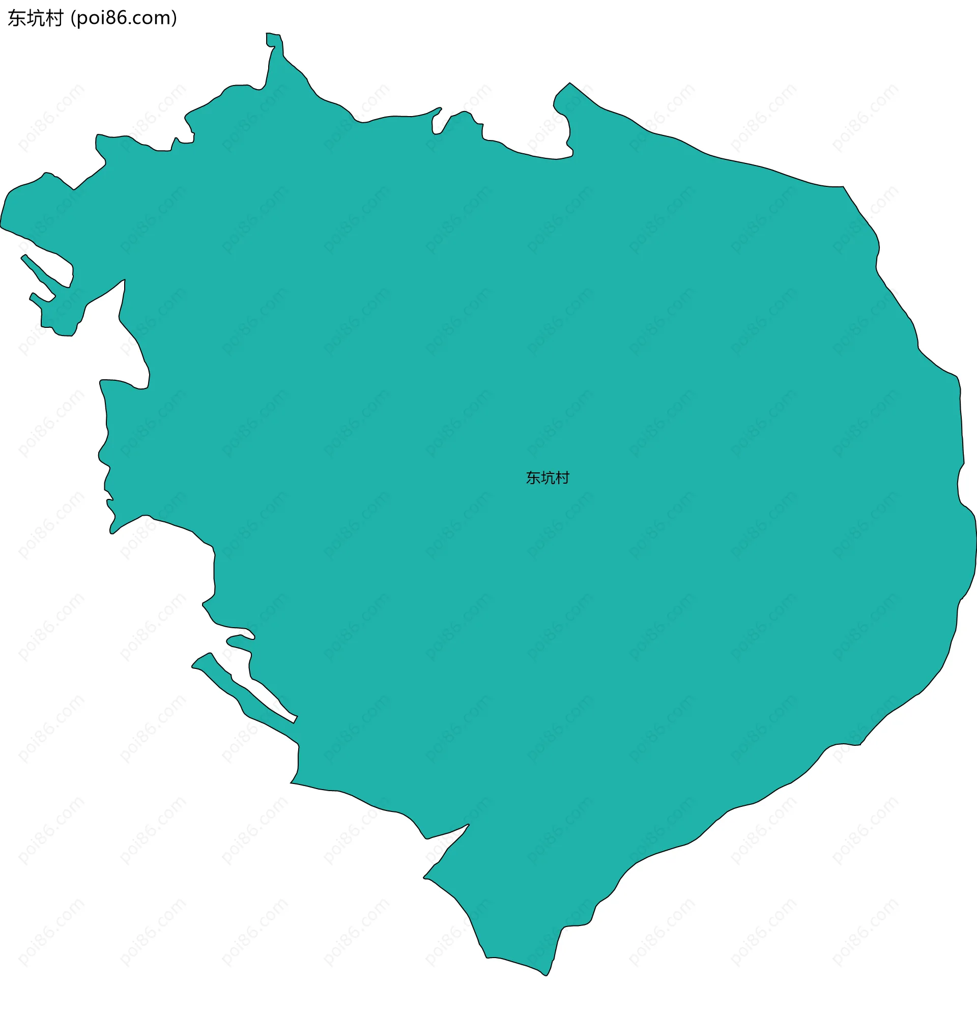 东坑村边界地图