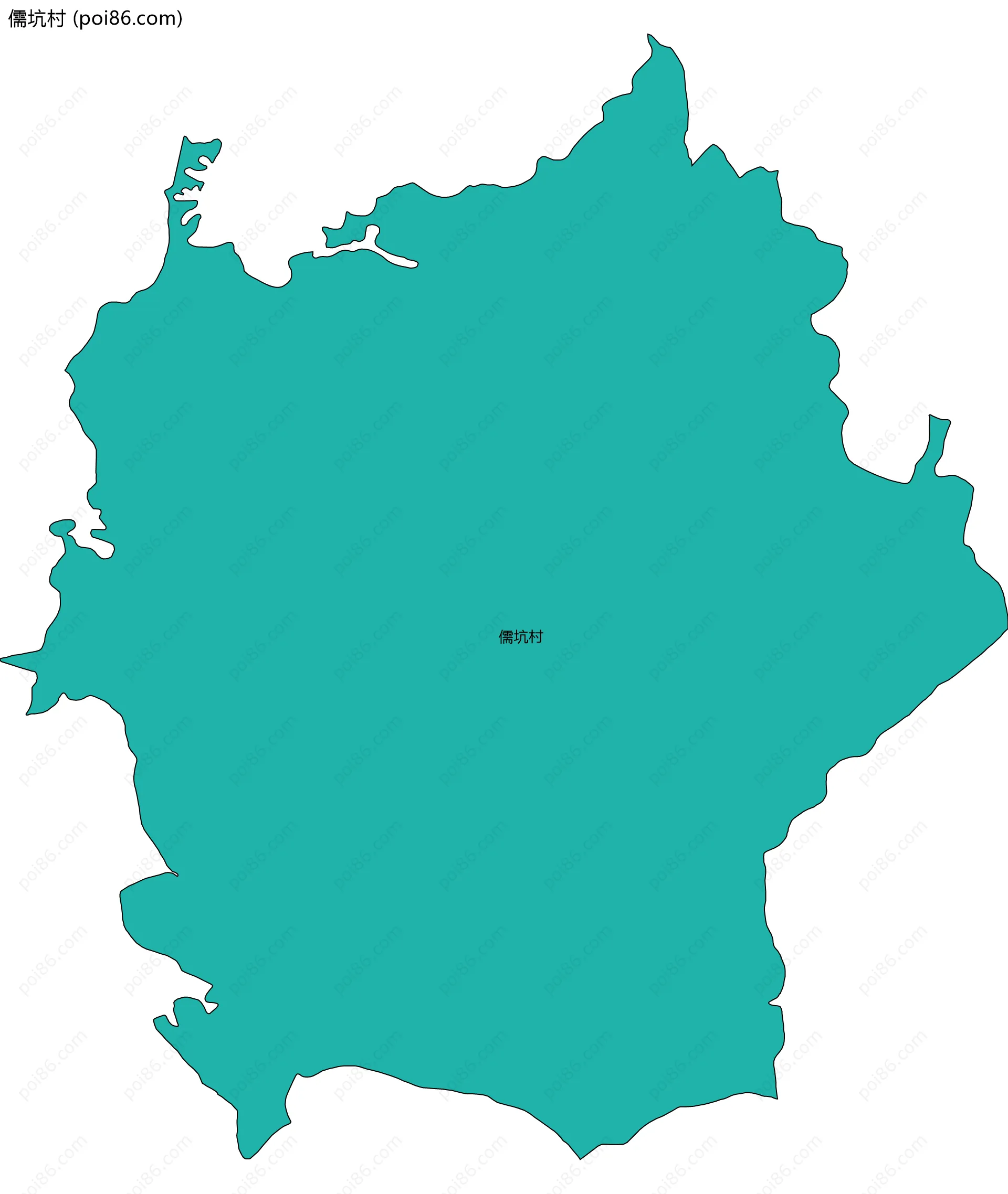 儒坑村边界地图