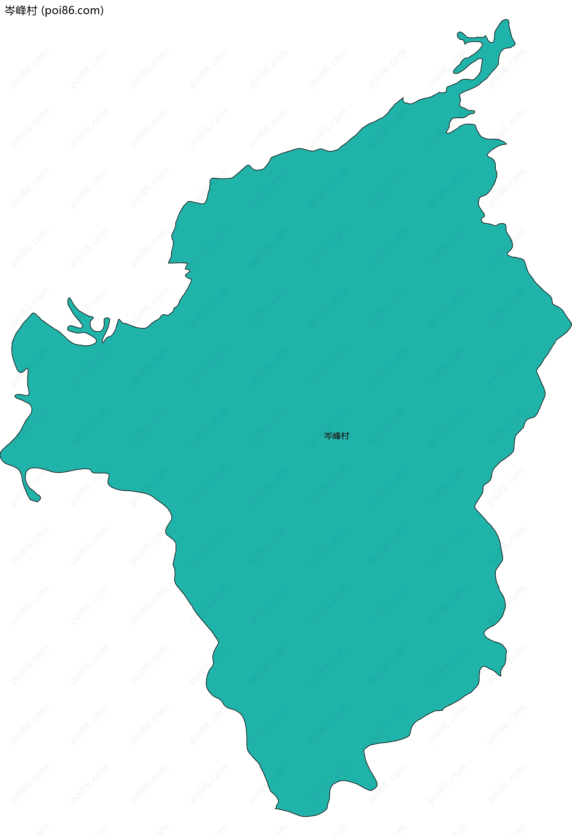 岑峰村边界地图