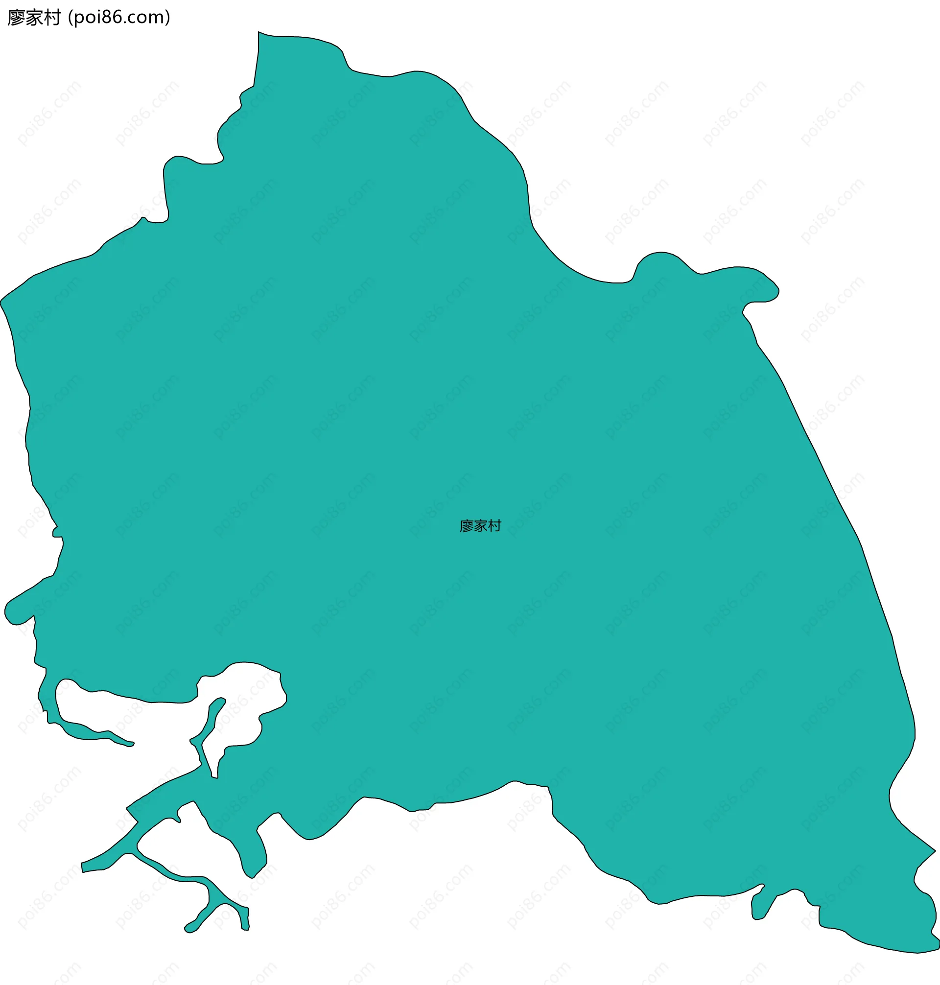 廖家村边界地图