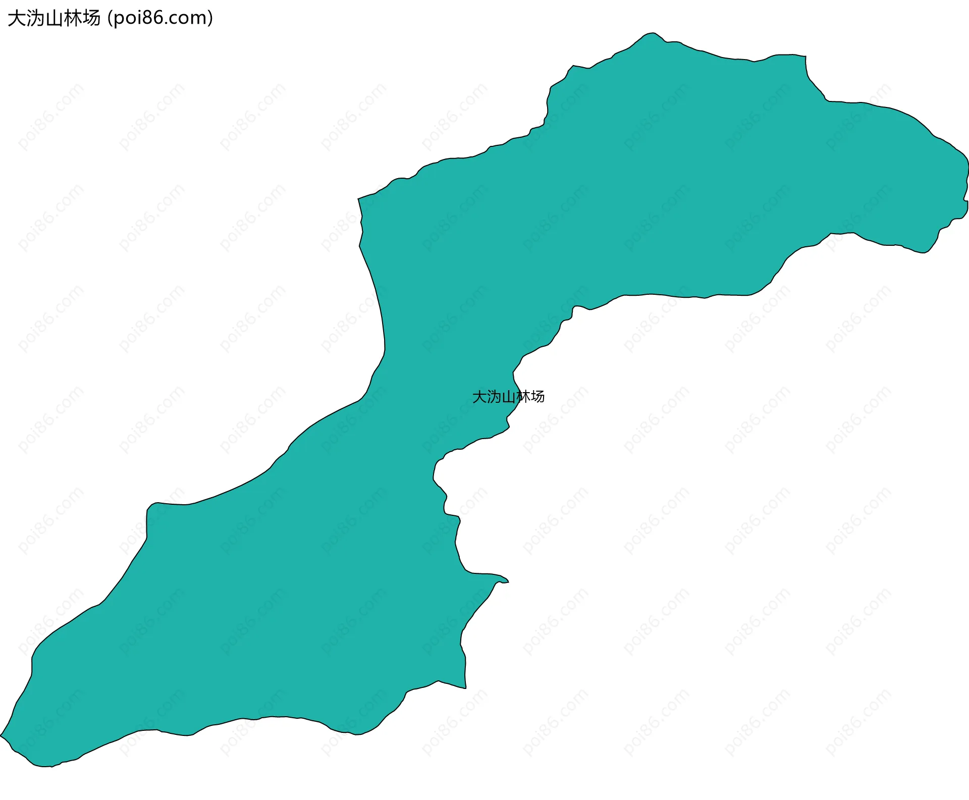大沩山林场边界地图