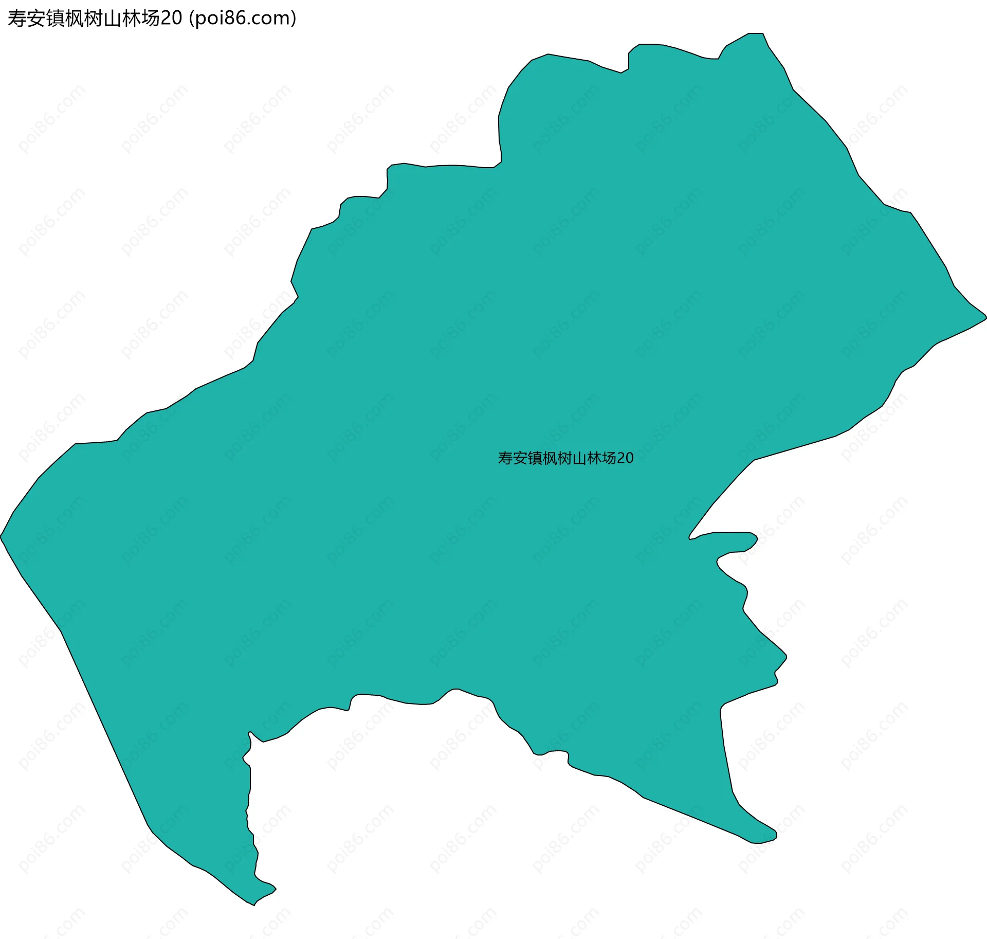 寿安镇枫树山林场20边界地图