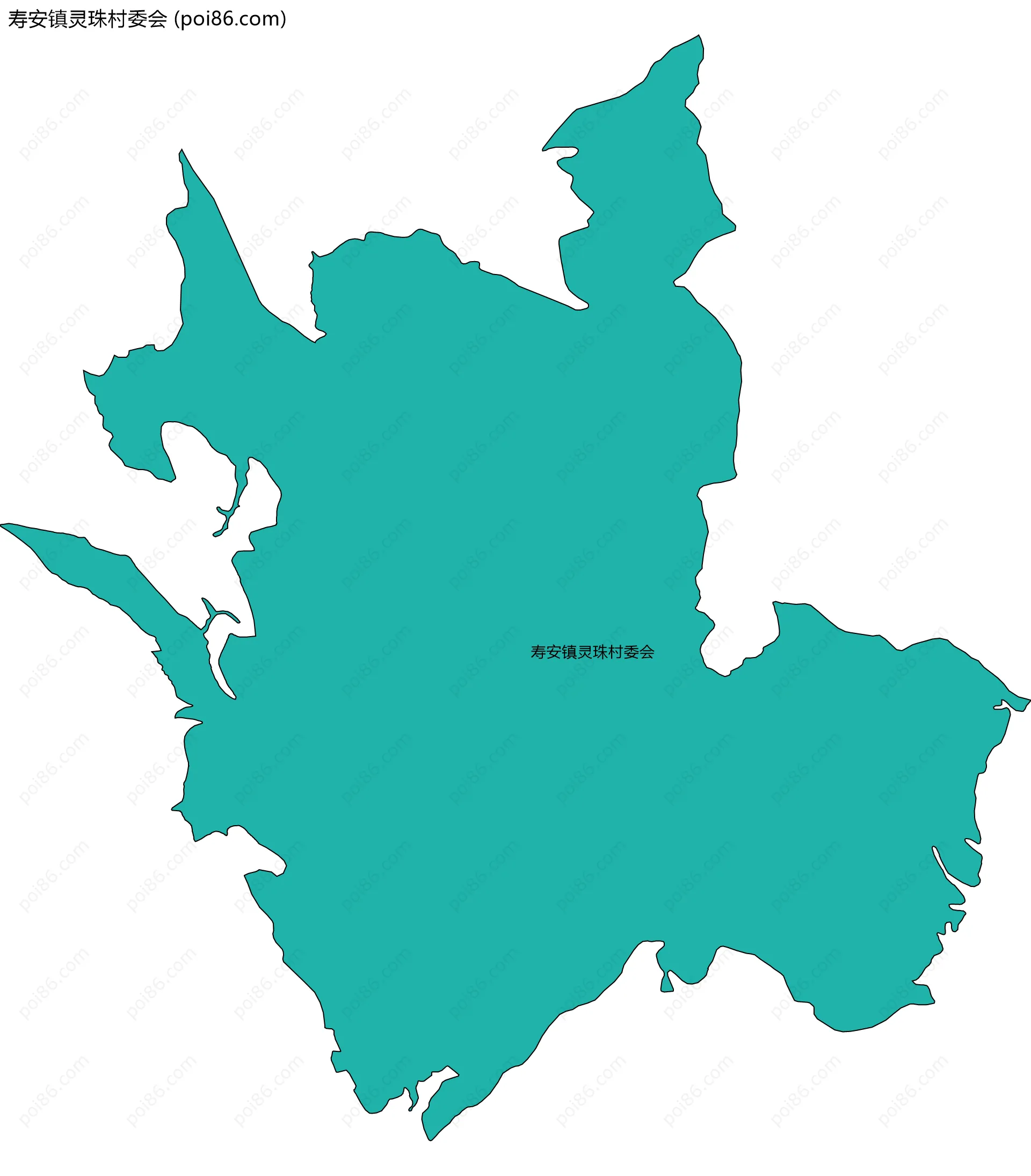寿安镇灵珠村委会边界地图