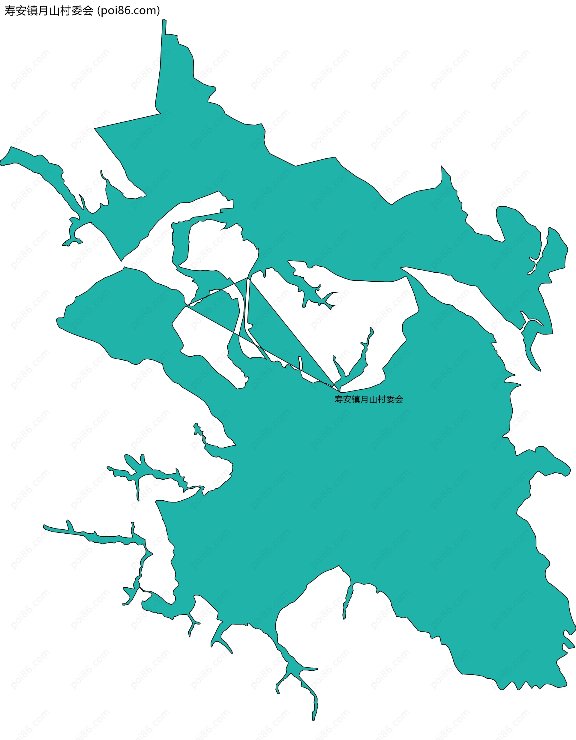 寿安镇月山村委会边界地图