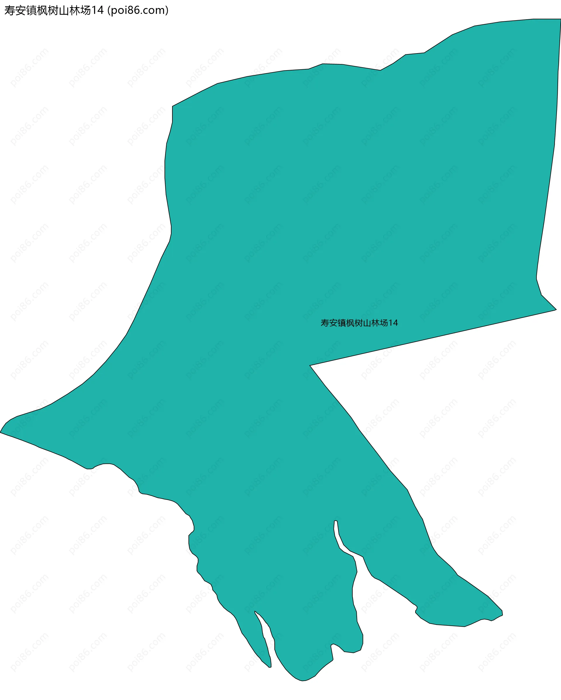 寿安镇枫树山林场14边界地图