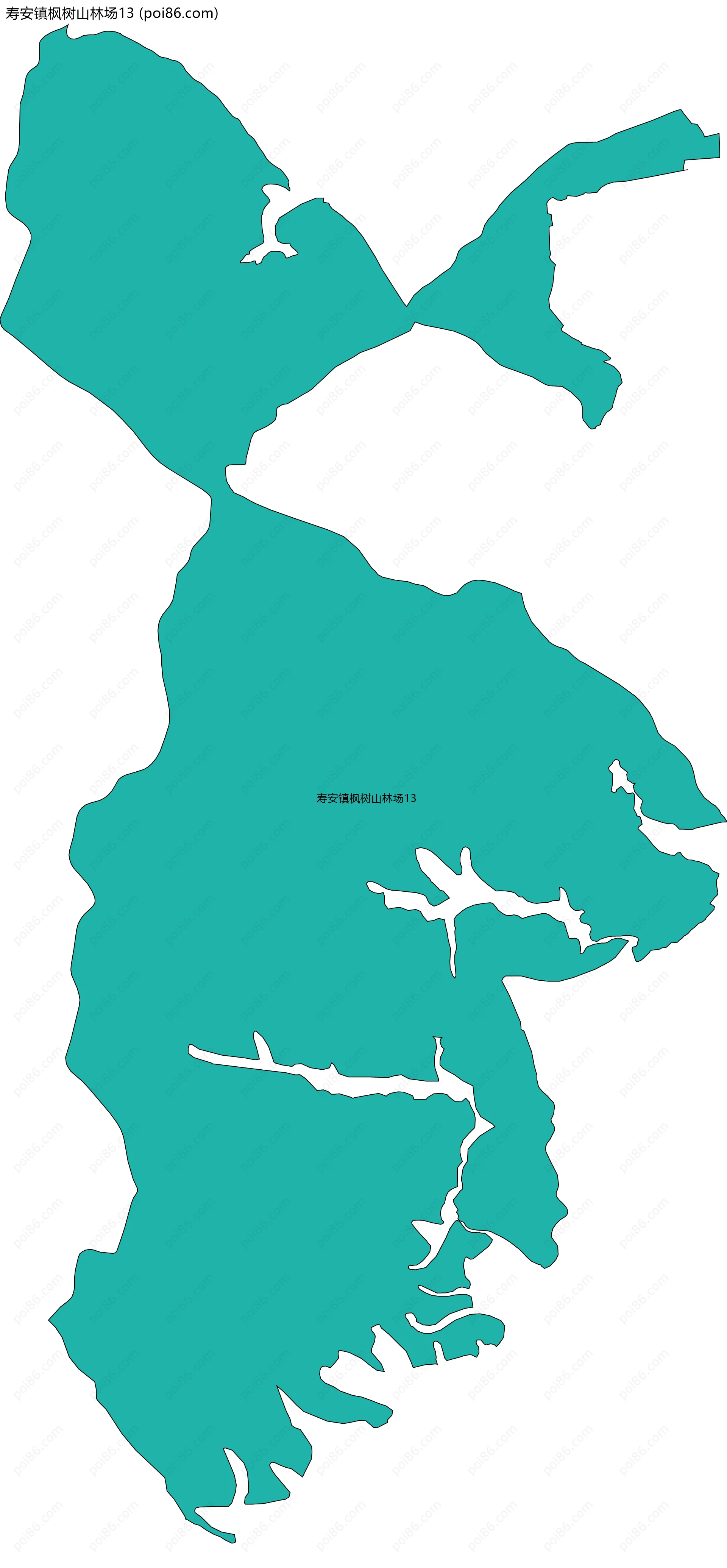 寿安镇枫树山林场13边界地图