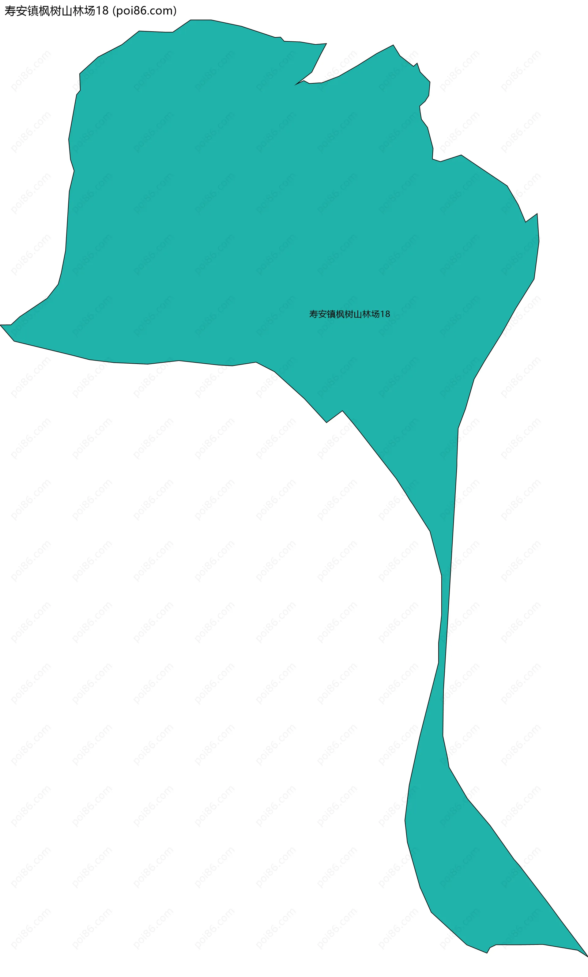 寿安镇枫树山林场18边界地图