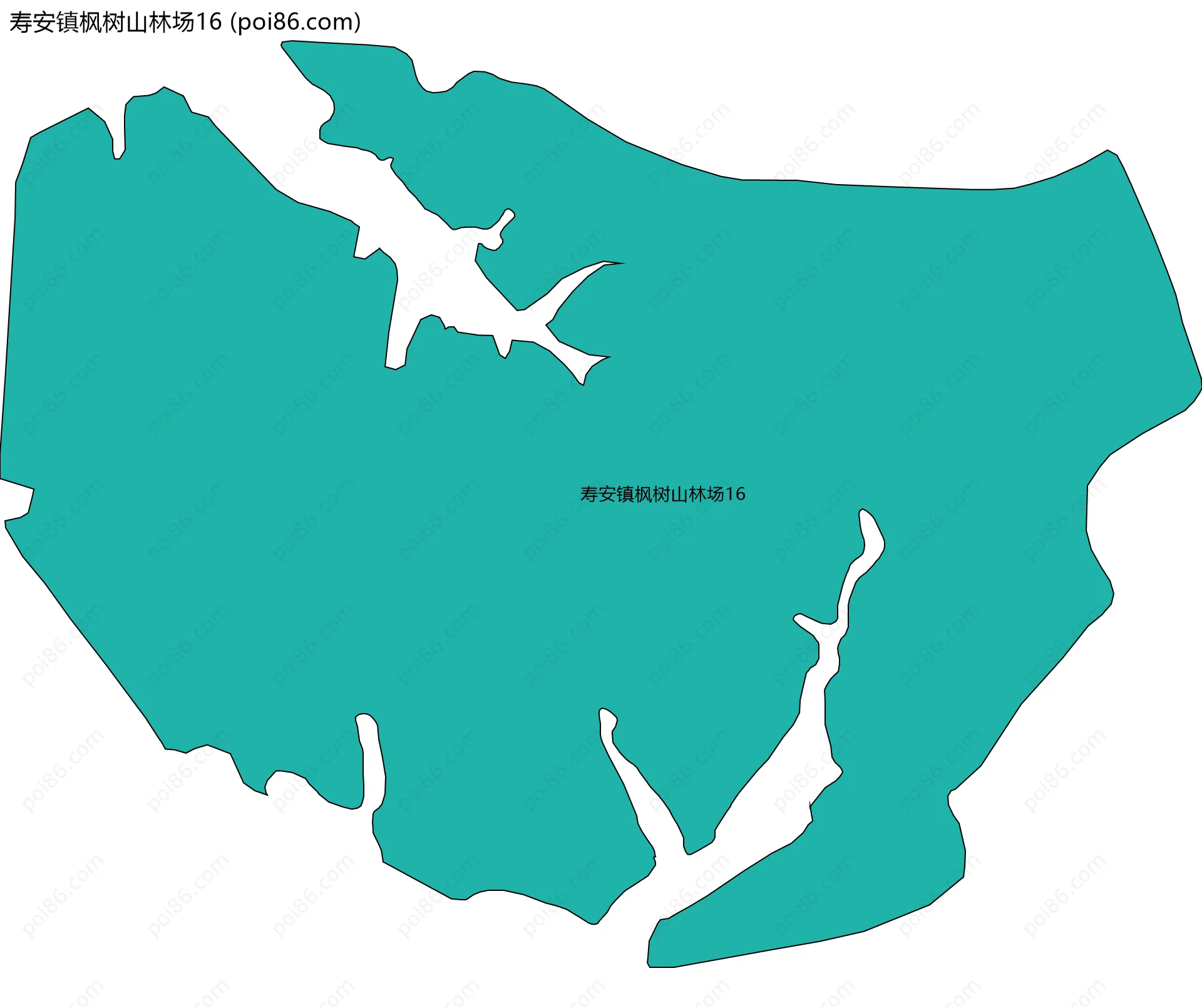 寿安镇枫树山林场16边界地图
