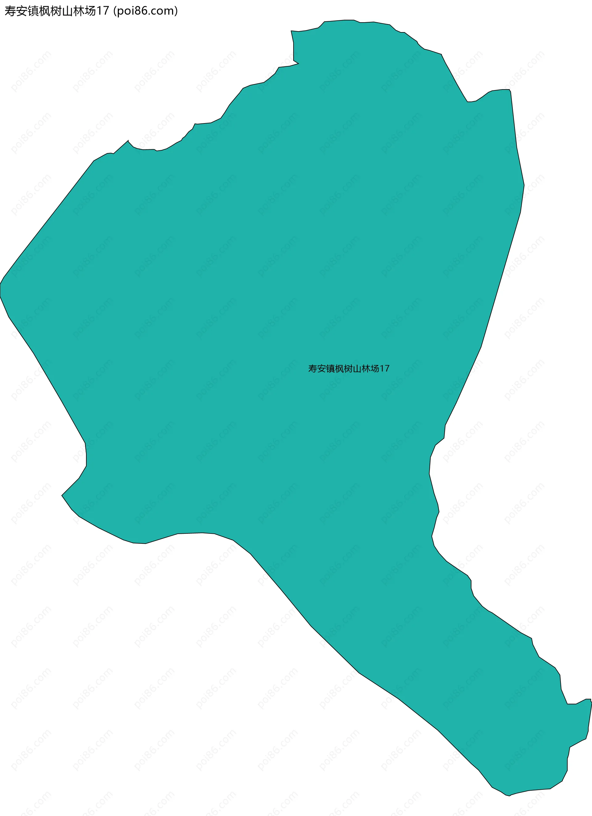 寿安镇枫树山林场17边界地图