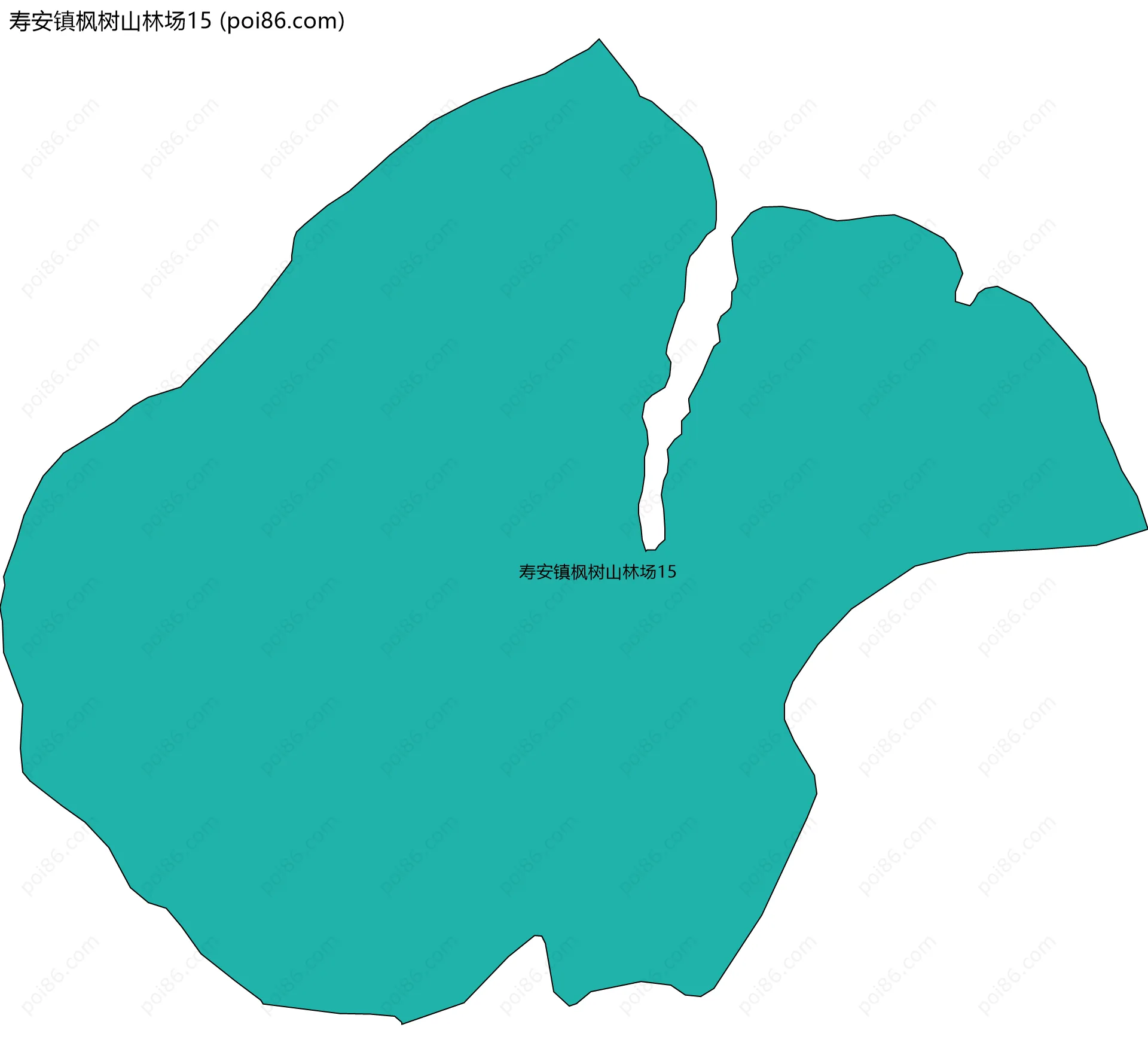 寿安镇枫树山林场15边界地图