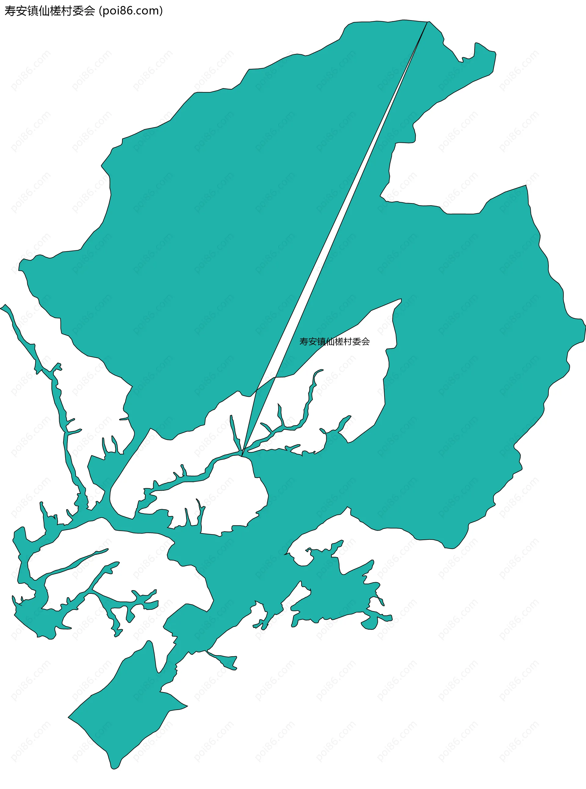 寿安镇仙槎村委会边界地图