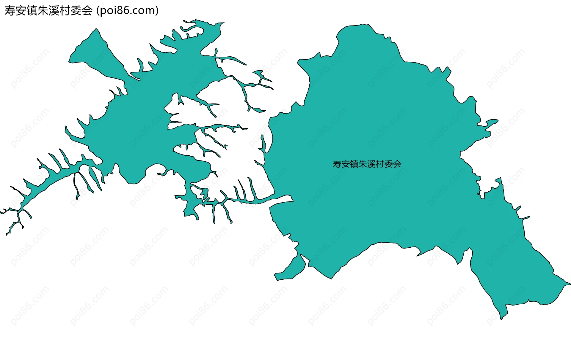 寿安镇朱溪村委会边界地图