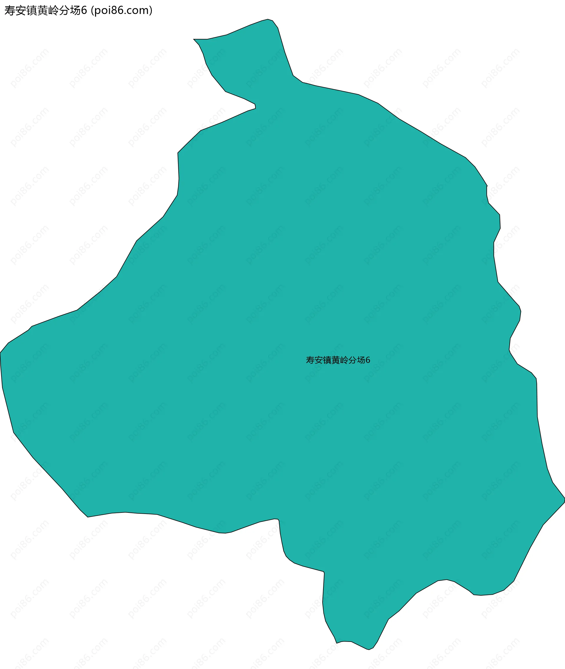 寿安镇黄岭分场6边界地图