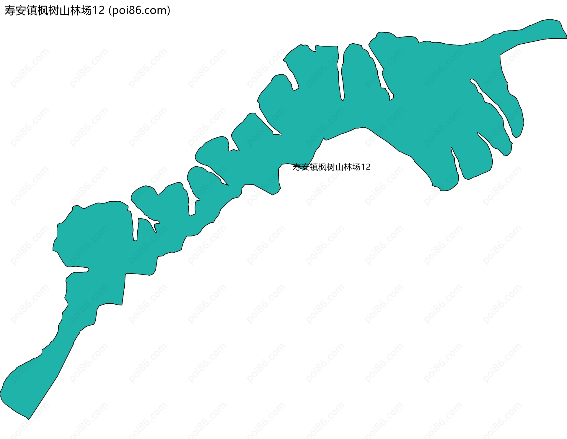 寿安镇枫树山林场12边界地图
