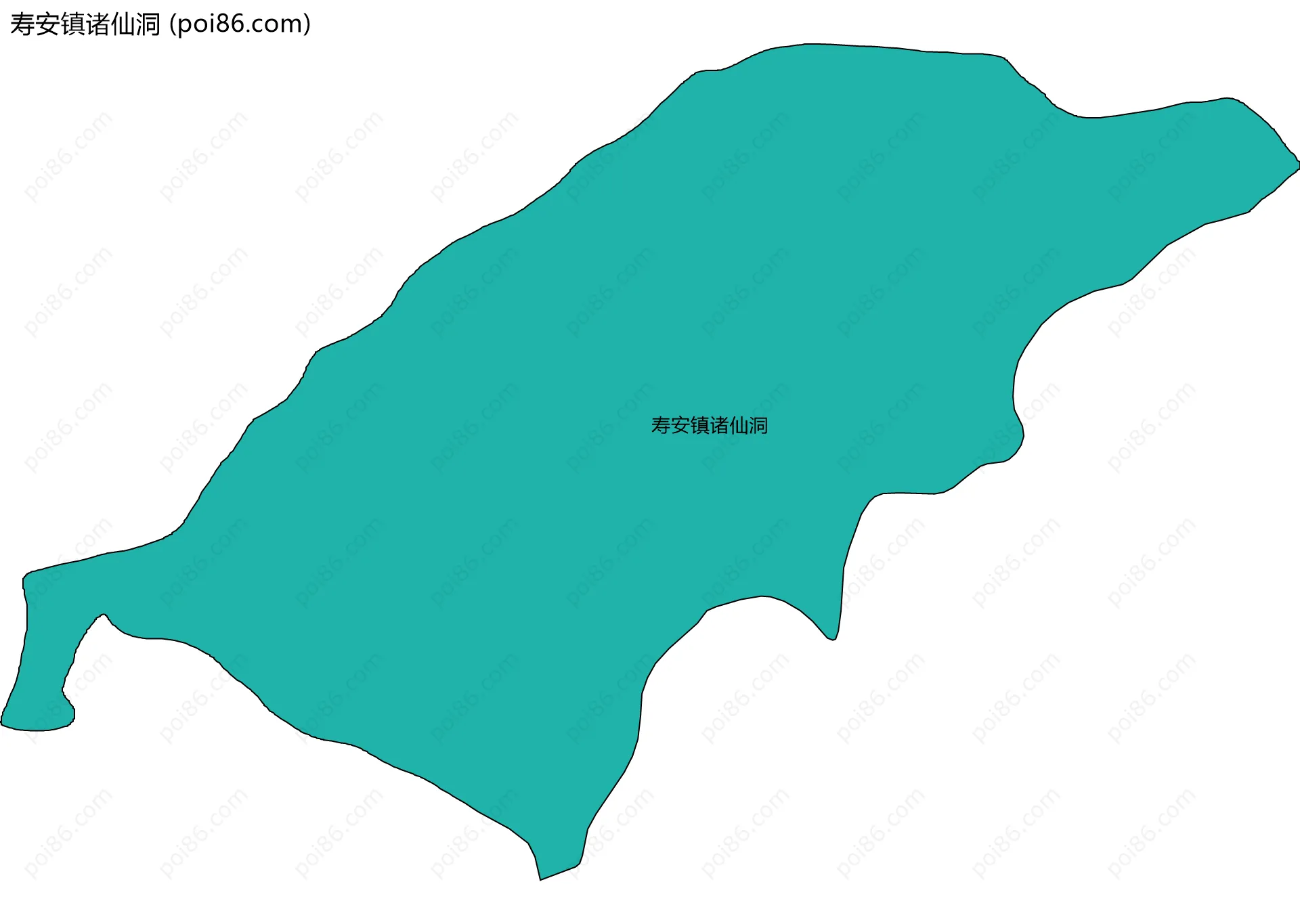 寿安镇诸仙洞边界地图