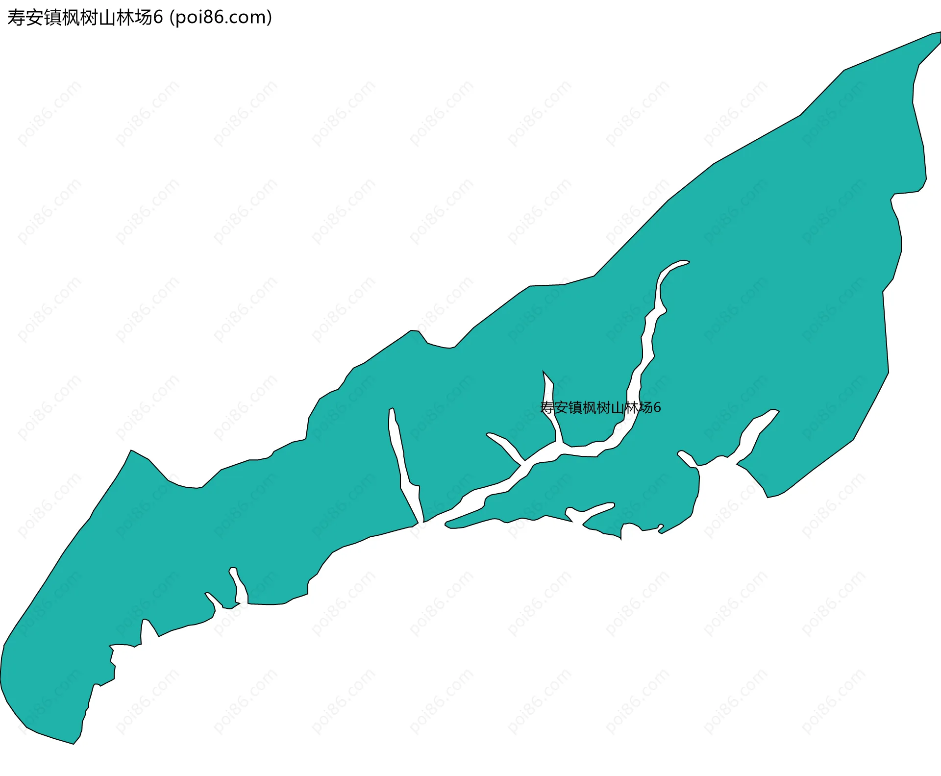 寿安镇枫树山林场6边界地图