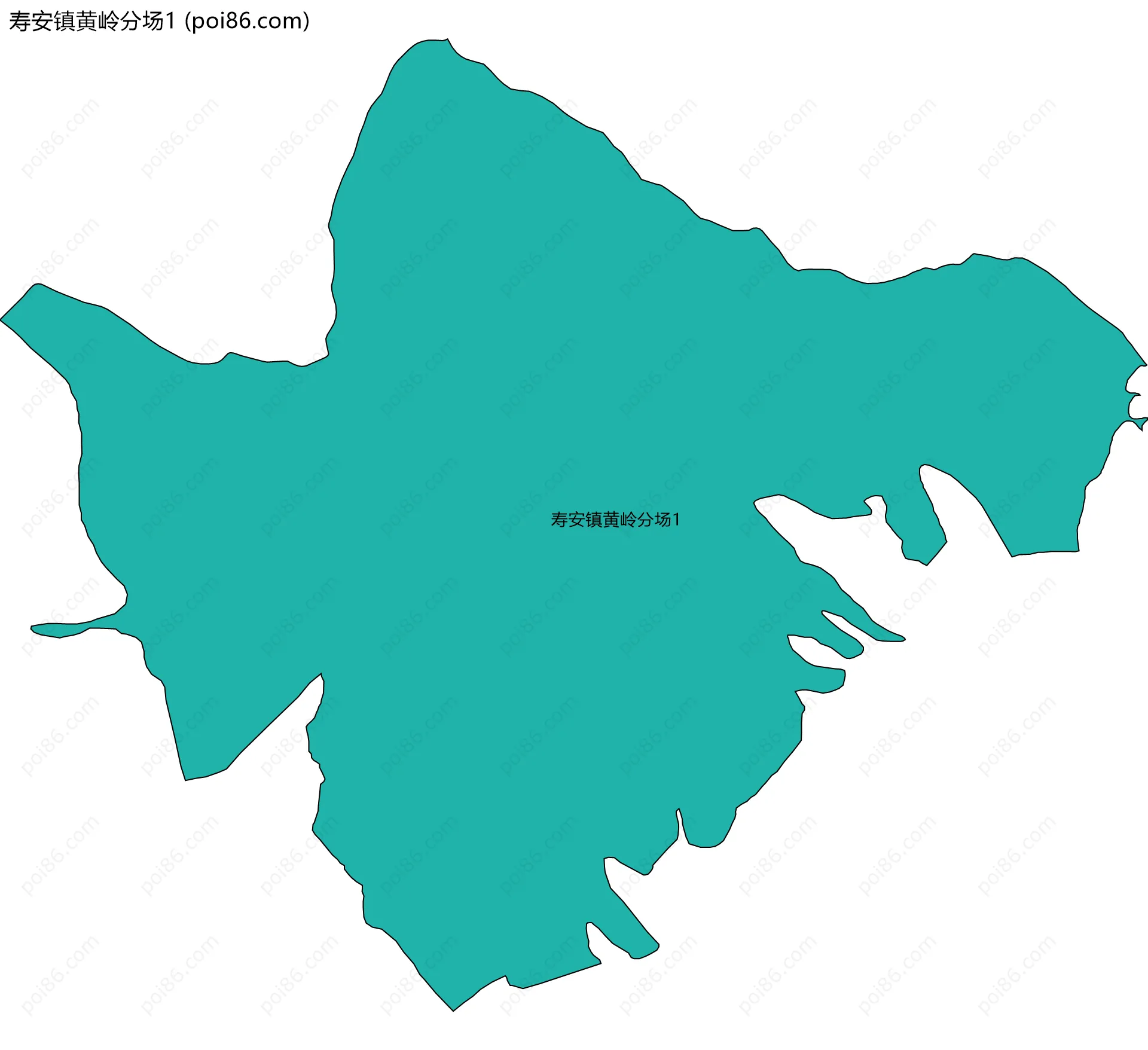 寿安镇黄岭分场1边界地图