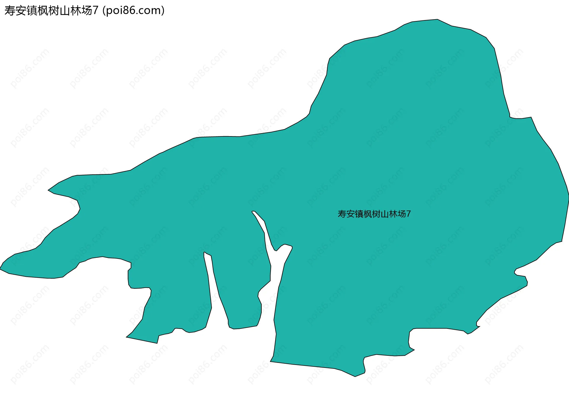 寿安镇枫树山林场7边界地图