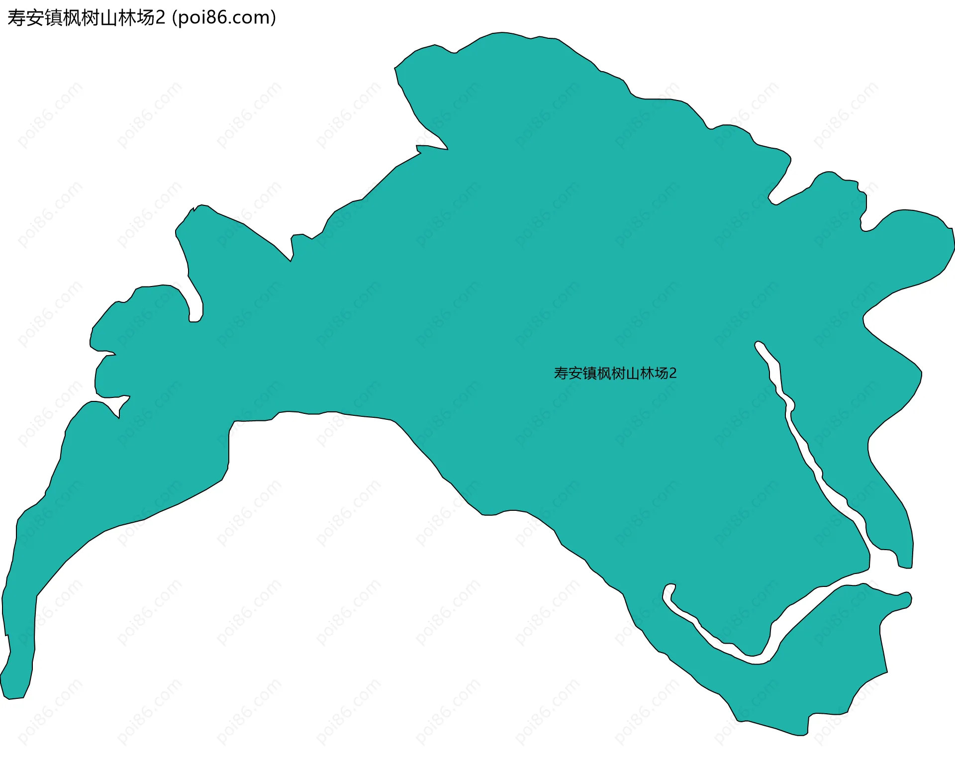 寿安镇枫树山林场2边界地图