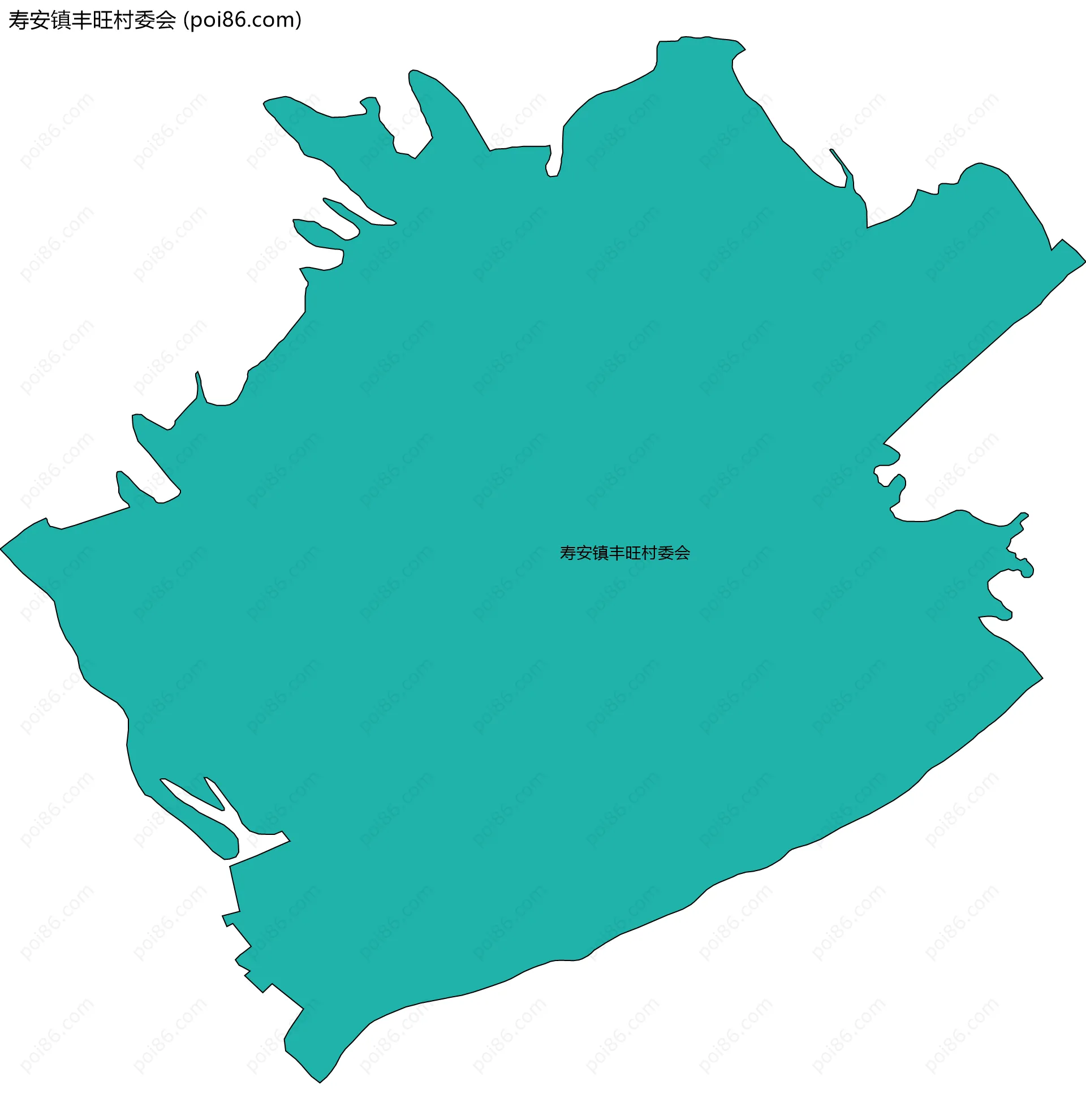 寿安镇丰旺村委会边界地图